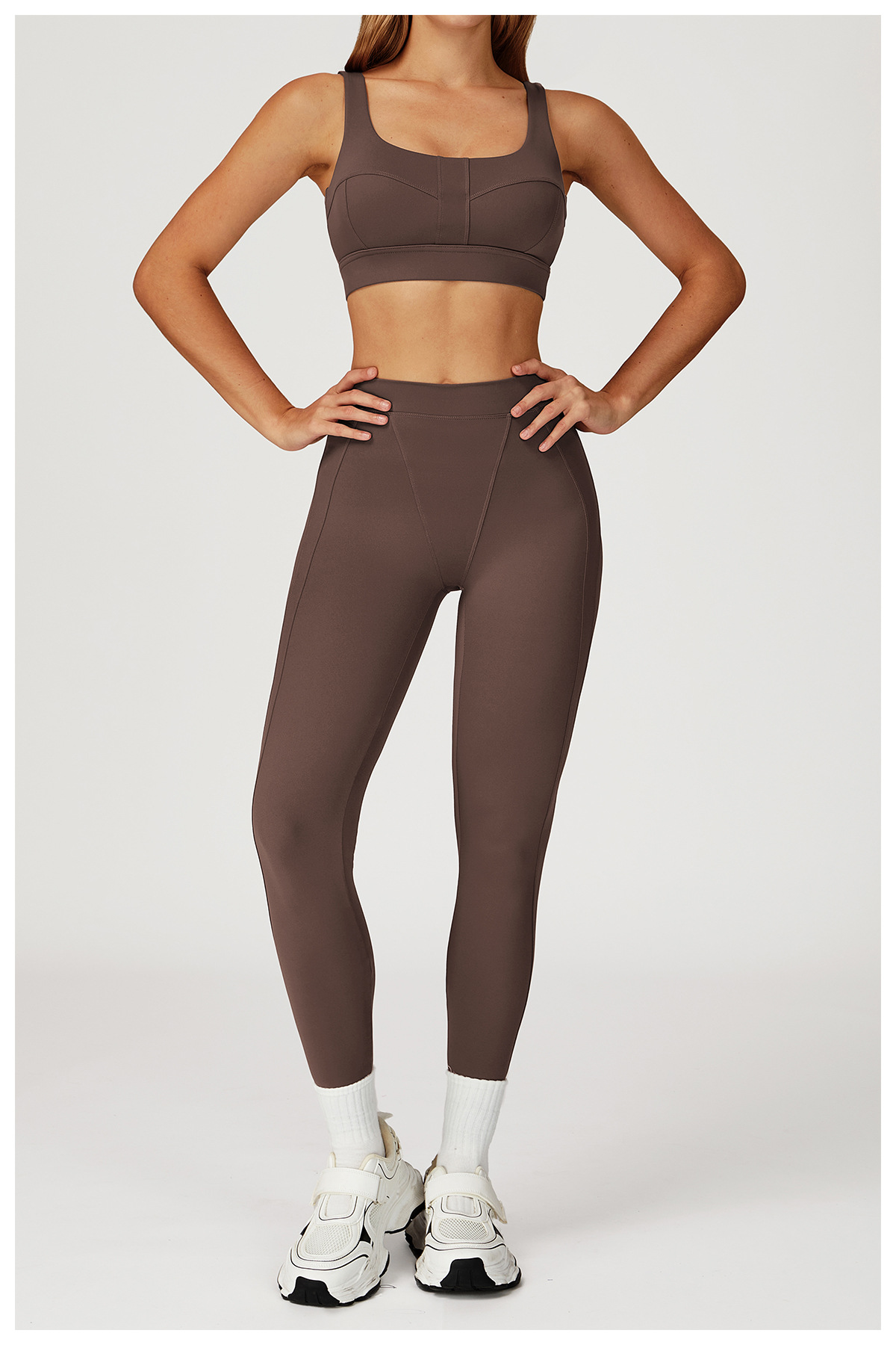 Sculpting Yoga Set with Sports Bra & Leggings