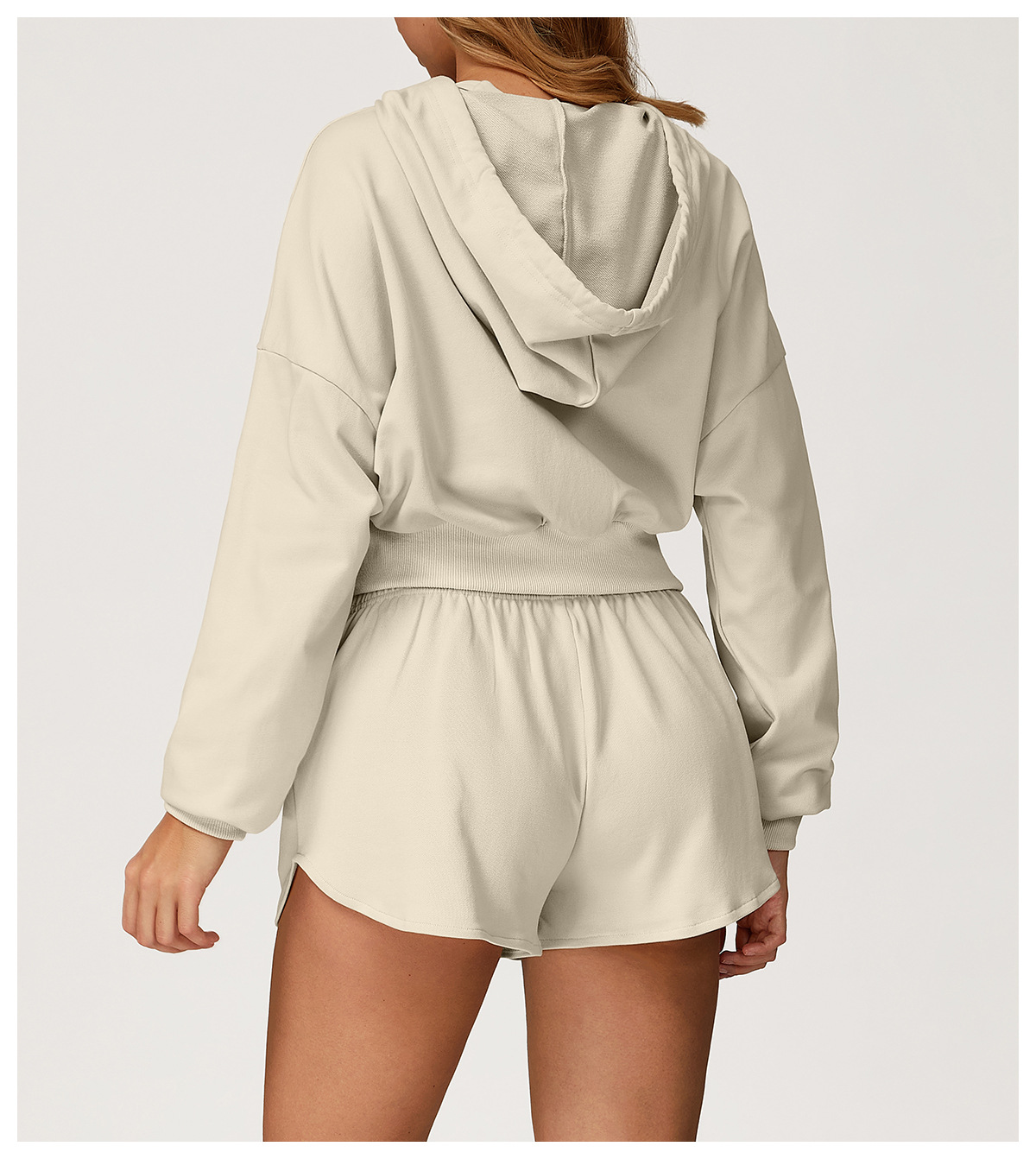 Hooded Zip - Up Casual Sweatshirt
