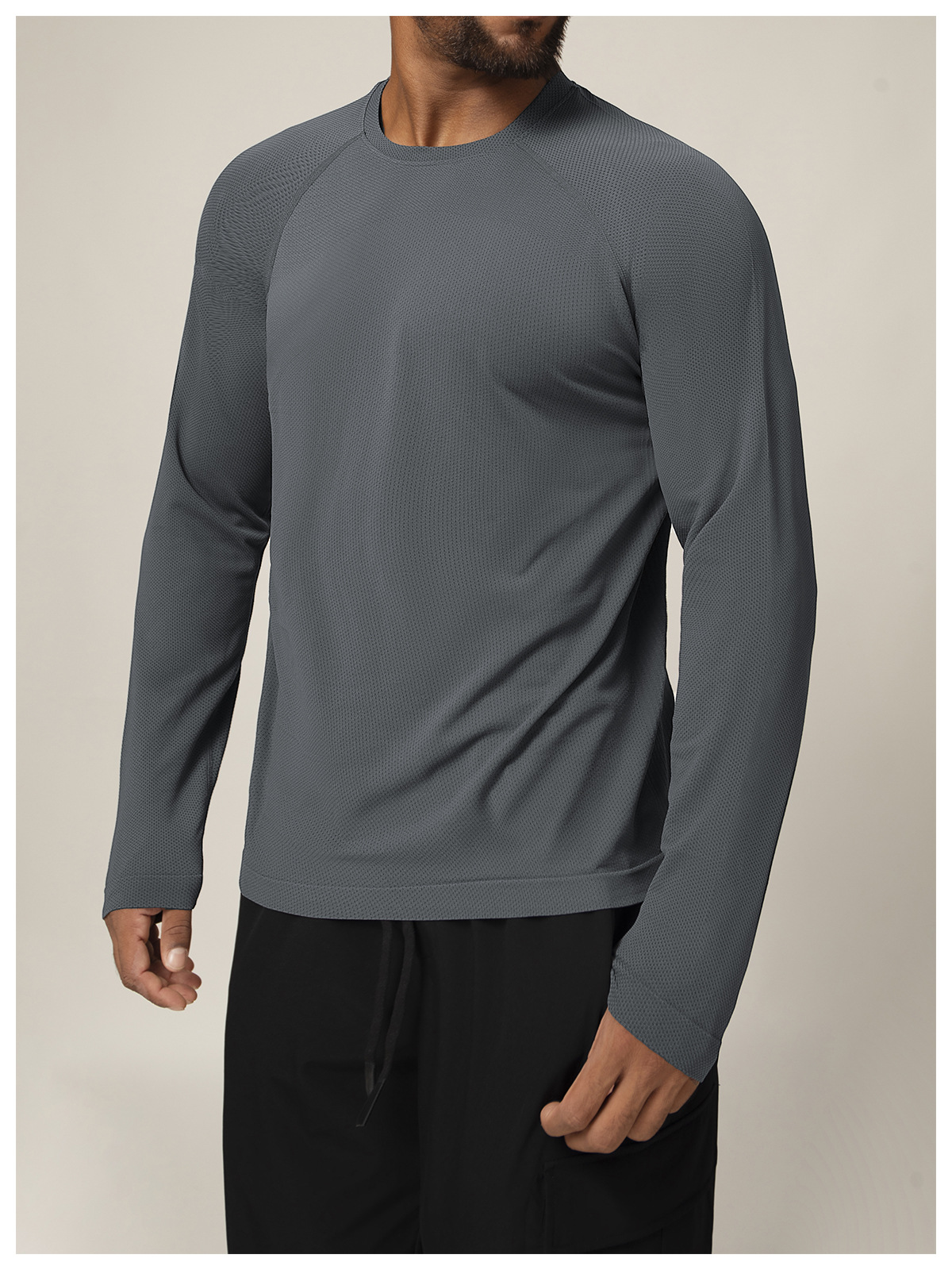 Men's Seamless Sports & Leisure Quick - Dry Long - Sleeve Tee
