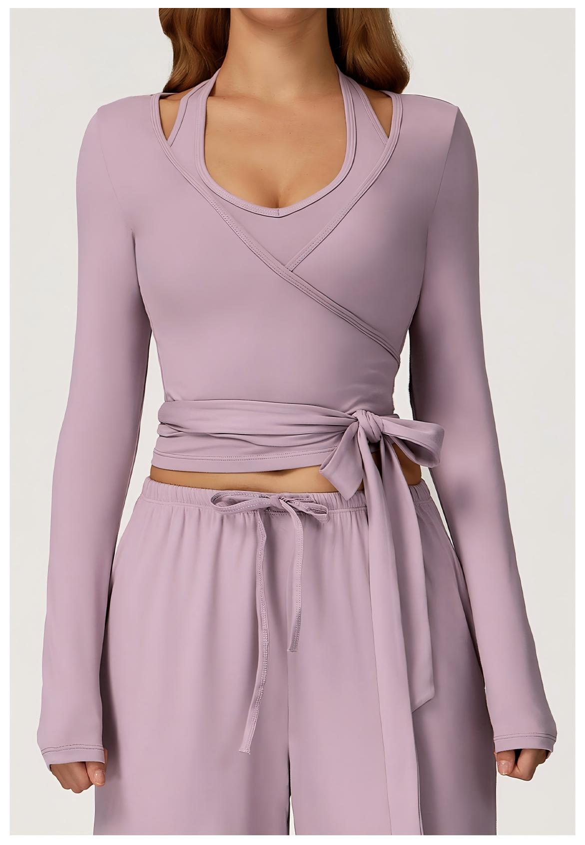 Brushed Yoga Long - Sleeve Wrap Jacket