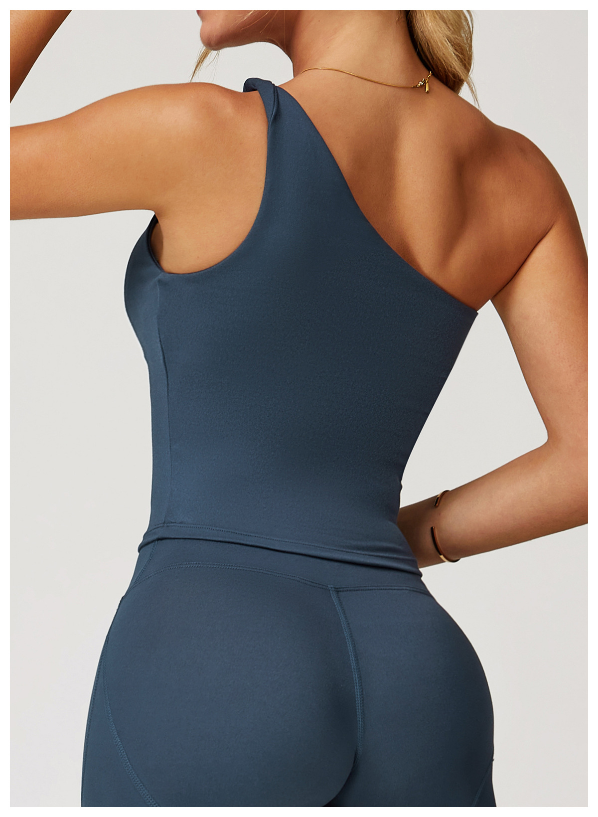 Brushed One - Shoulder Yoga Tank Top