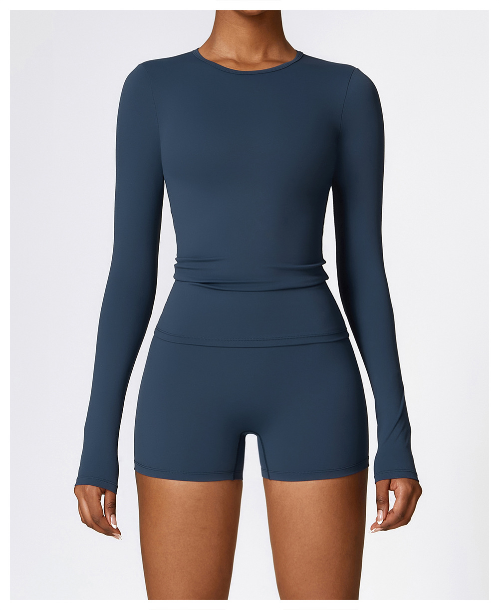 Women's Long - Sleeve Top & Shorts Set
