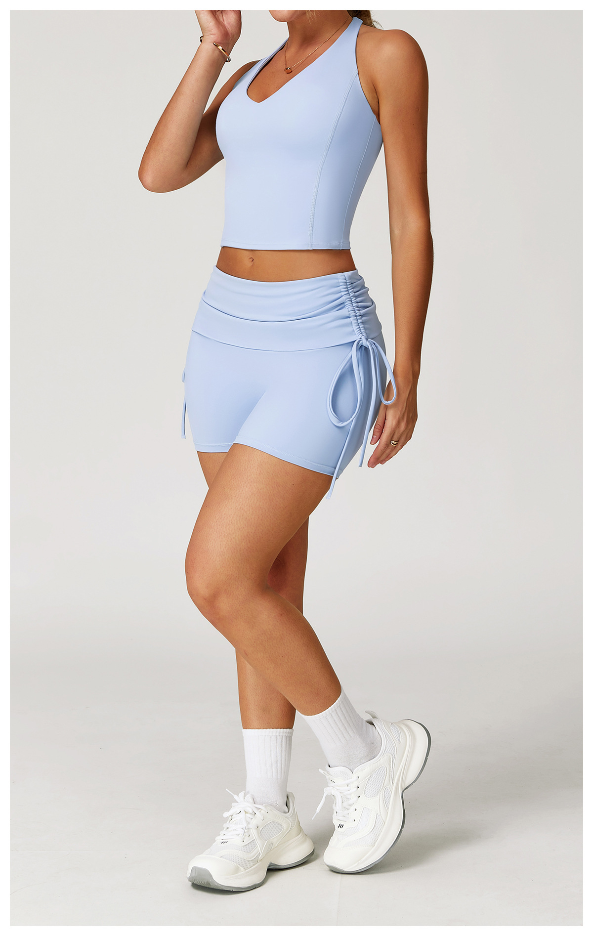 Fold - Over Waist Yoga Shorts