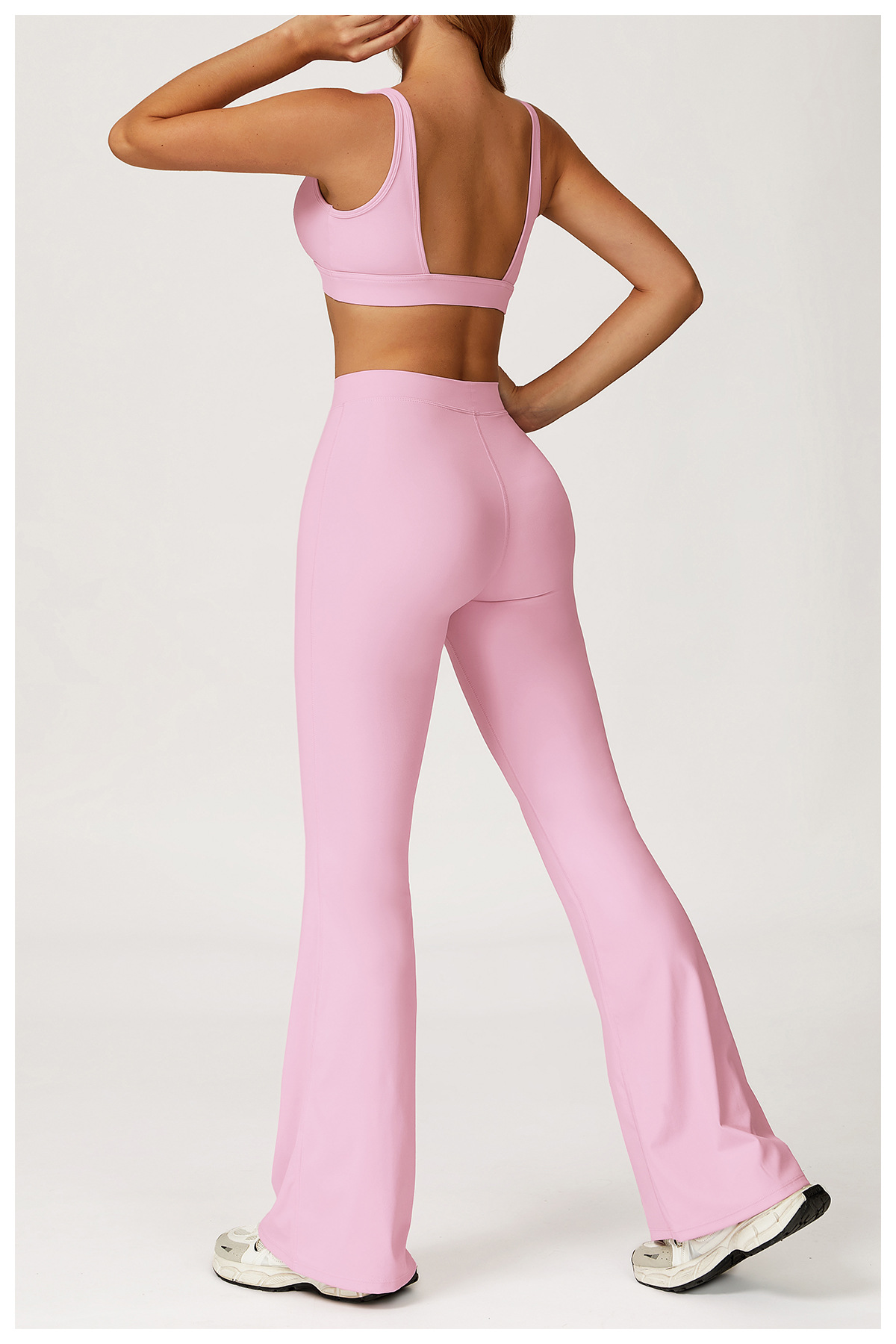 Sports Bra and Flare Pants Set