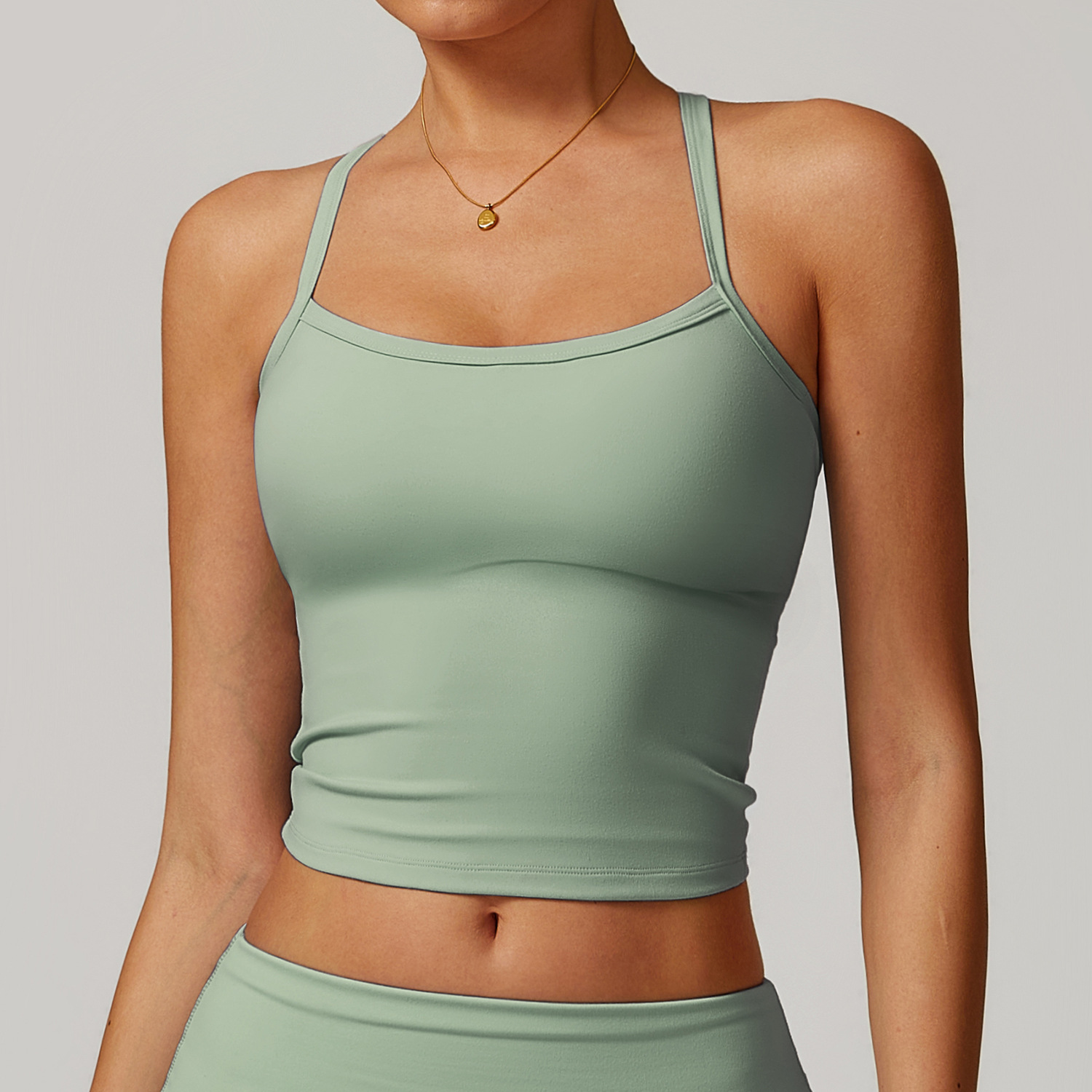 Women's Brushed Fabric Racerback Yoga Tank Top