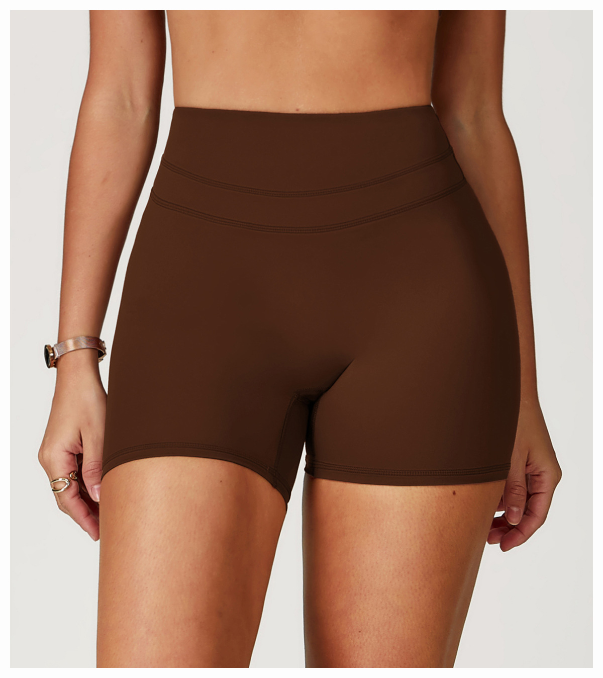 Brushed High - Waist Yoga & Workout Shorts