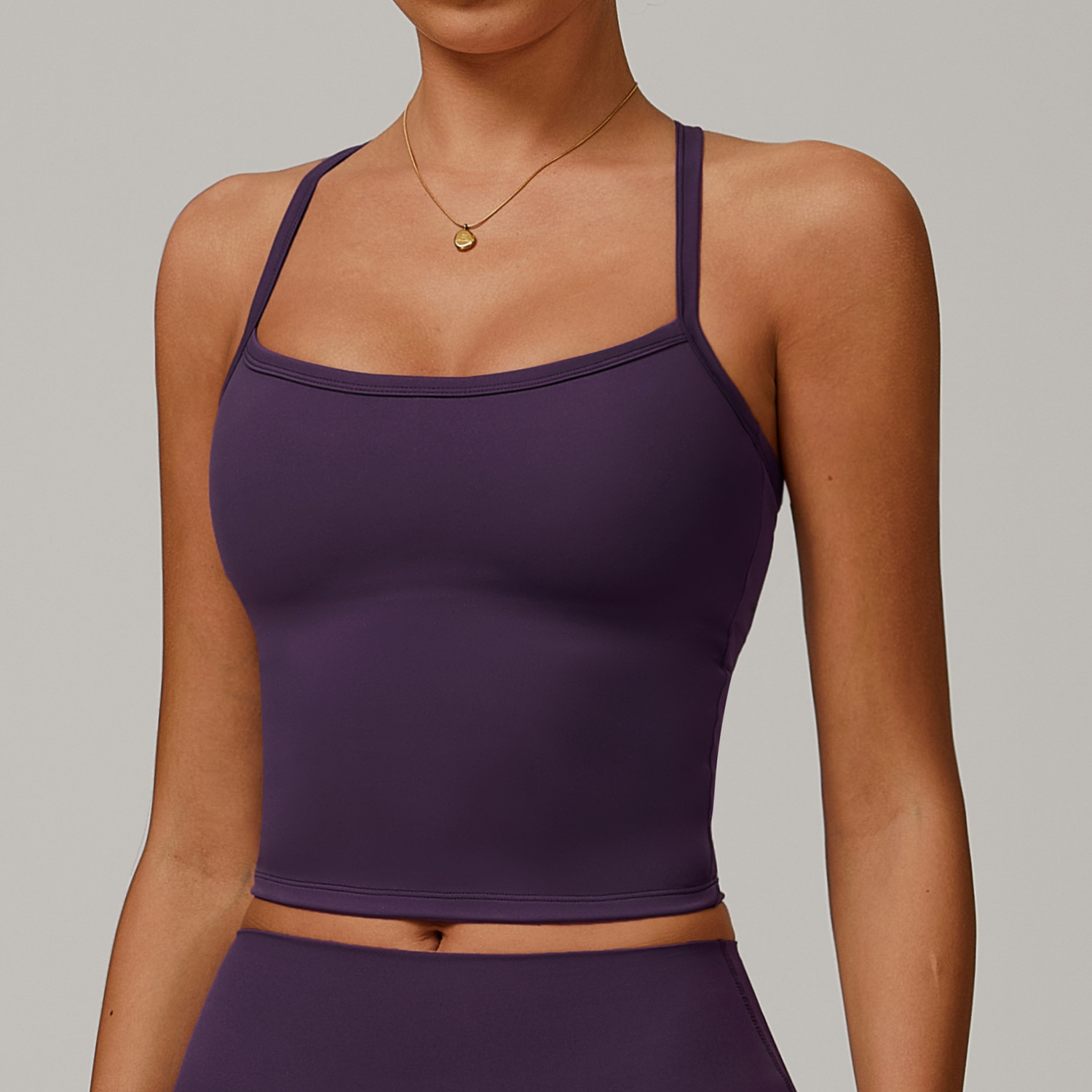 Women's Brushed Fabric Racerback Yoga Tank Top