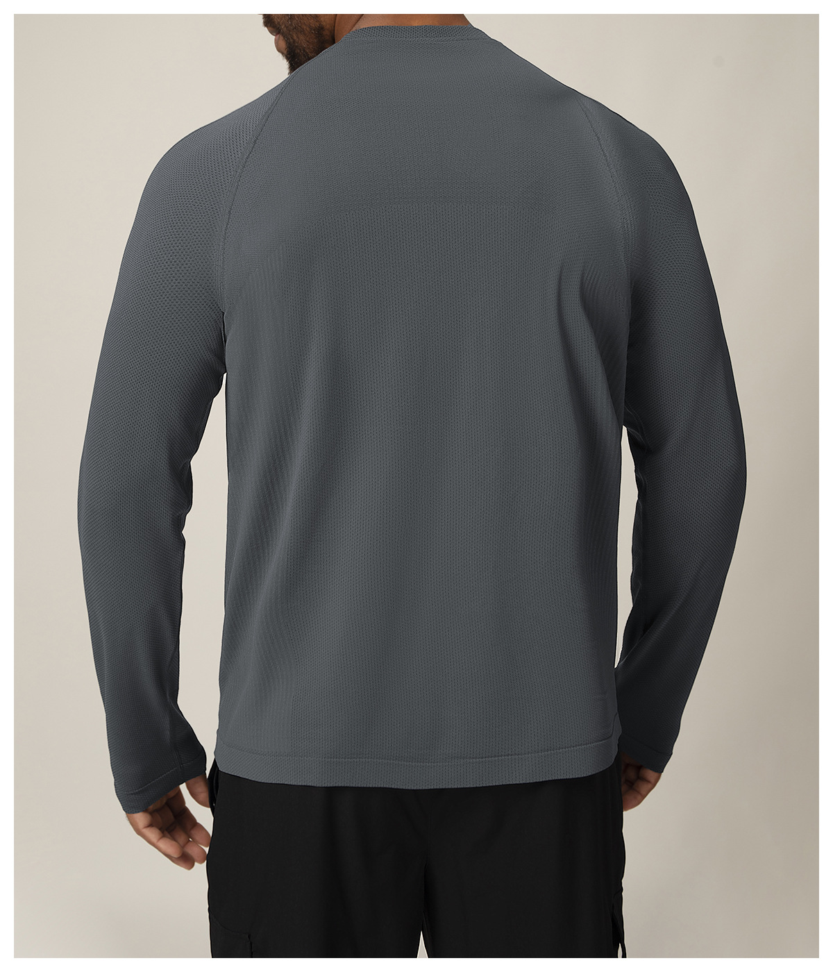 Men's Seamless Sports & Leisure Quick - Dry Long - Sleeve Tee