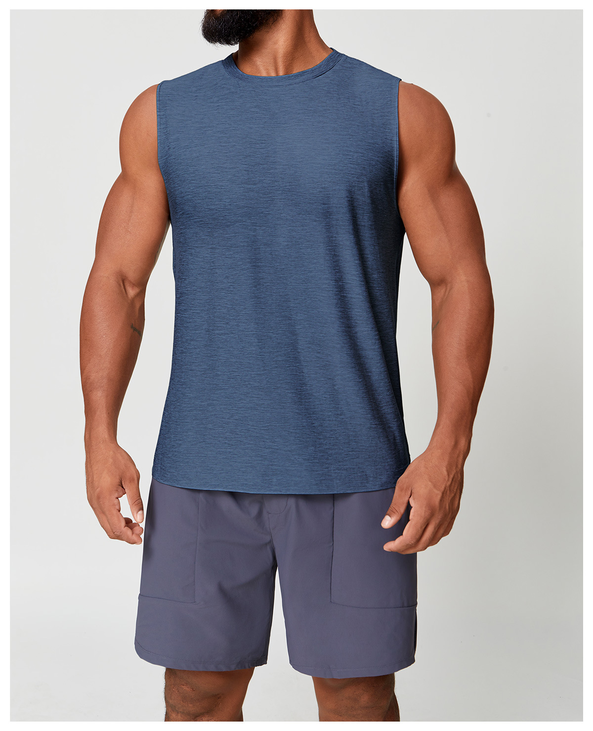 Men's Sleeveless Crew - Neck Sports Tank Top