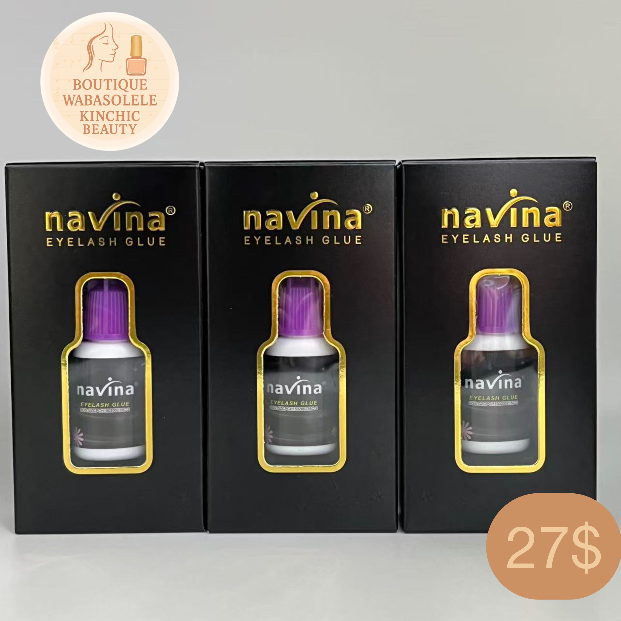 3 Colle pour cils Navina