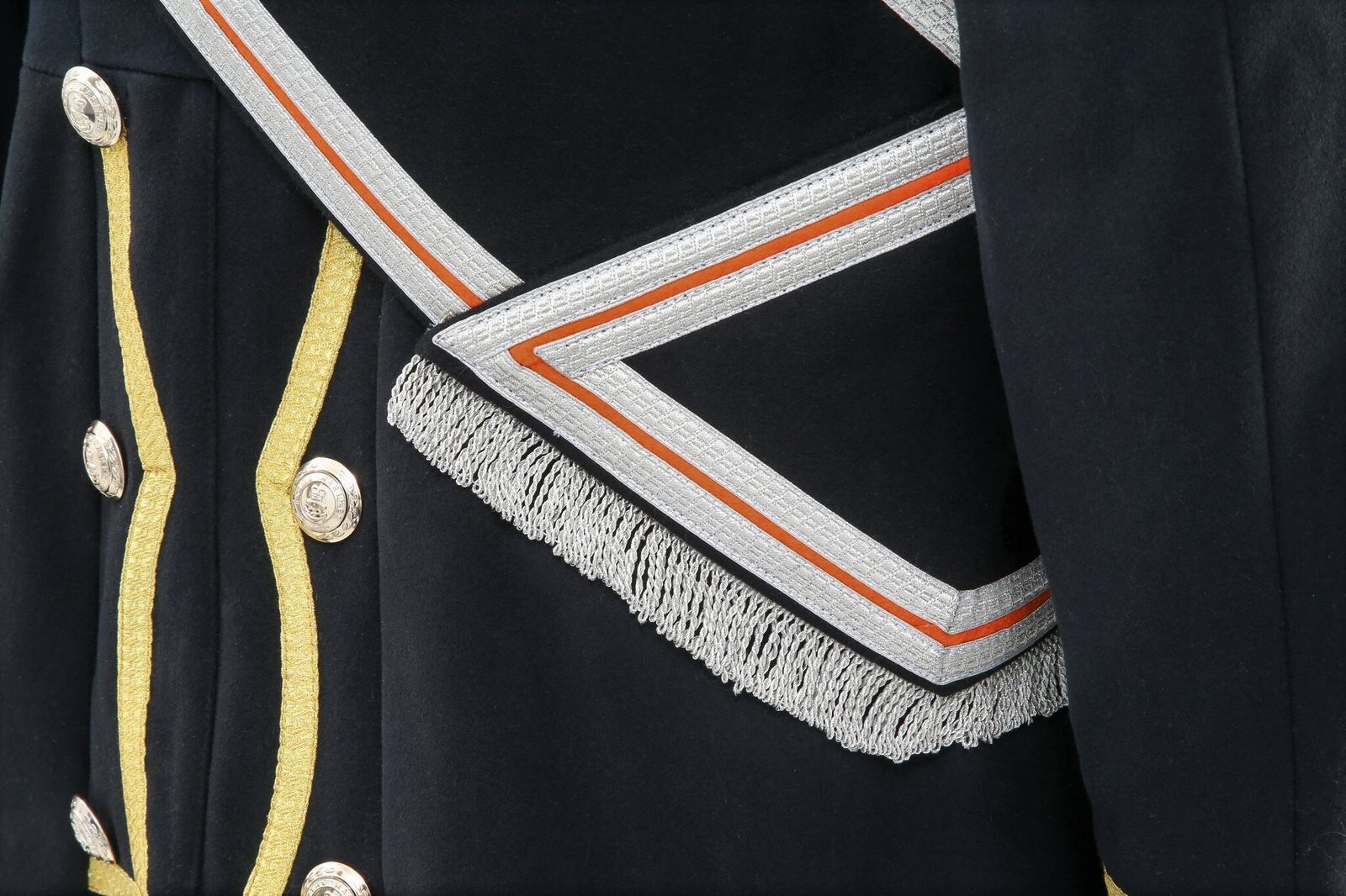 Drum & Pipe Major Blazer Custom Hand Made Embroidered Baldric Sash - 01