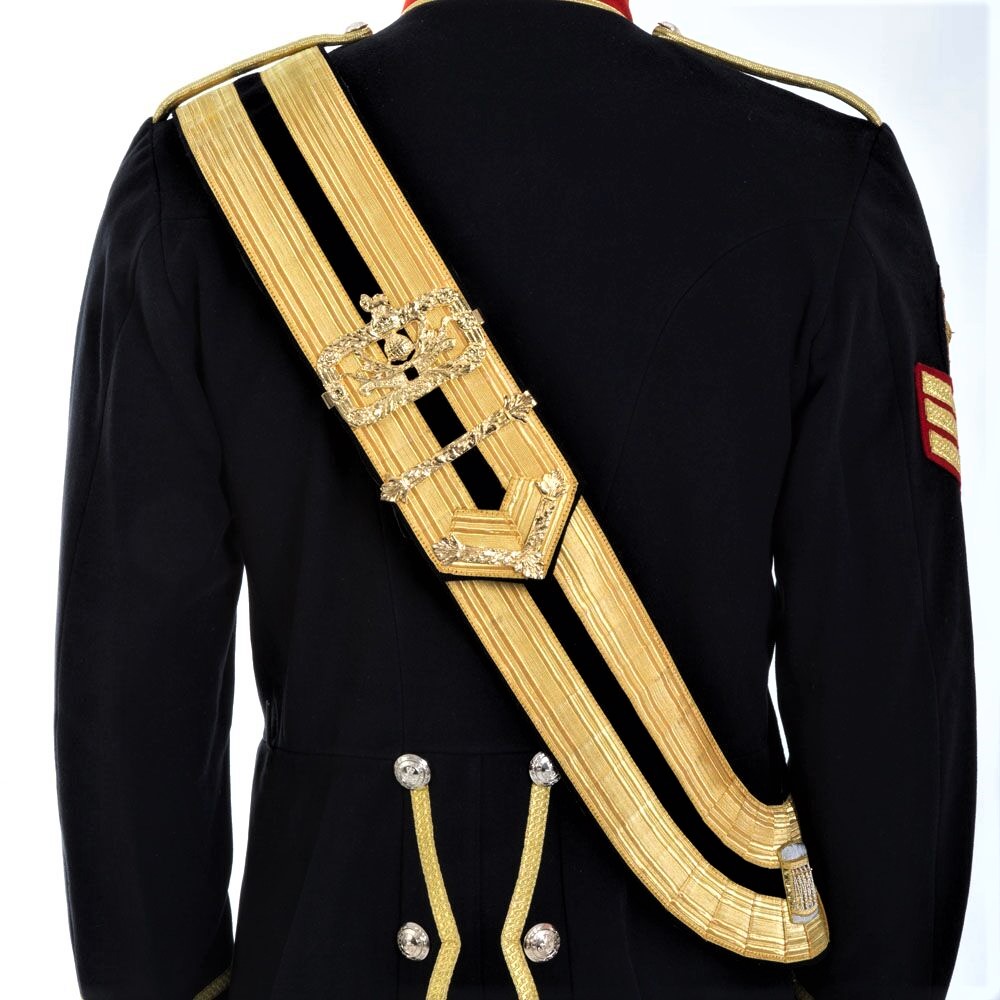 Drum & Pipe Major Blazer Custom Hand Made Embroidered Baldric Sash - 02