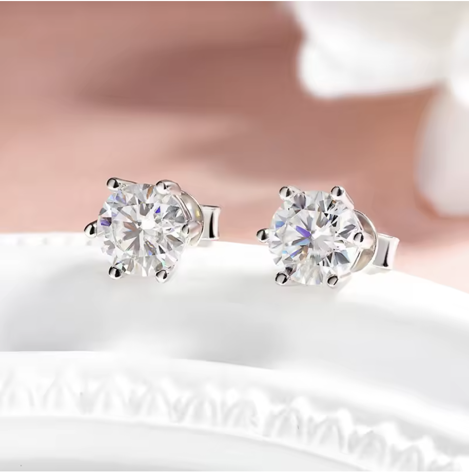 Moissanite Diamond Earrings
