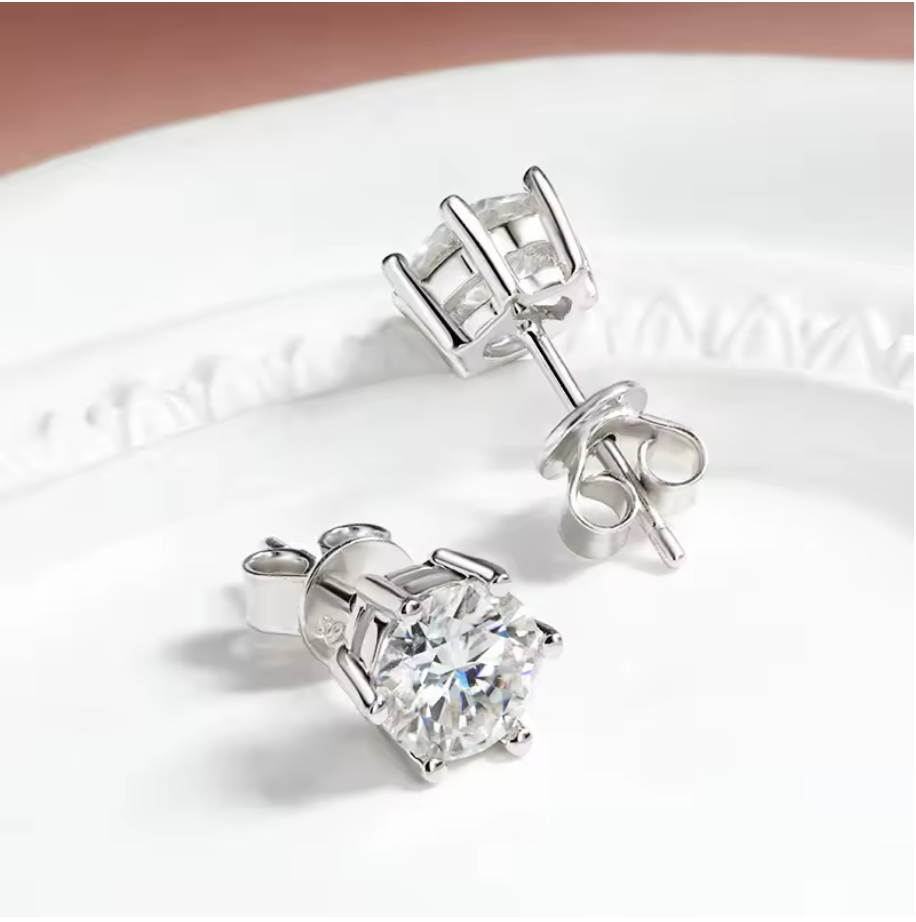 Moissanite Diamond Earrings