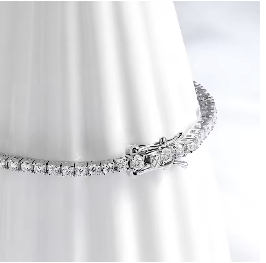 Silver Tennis Bracelet VVS1