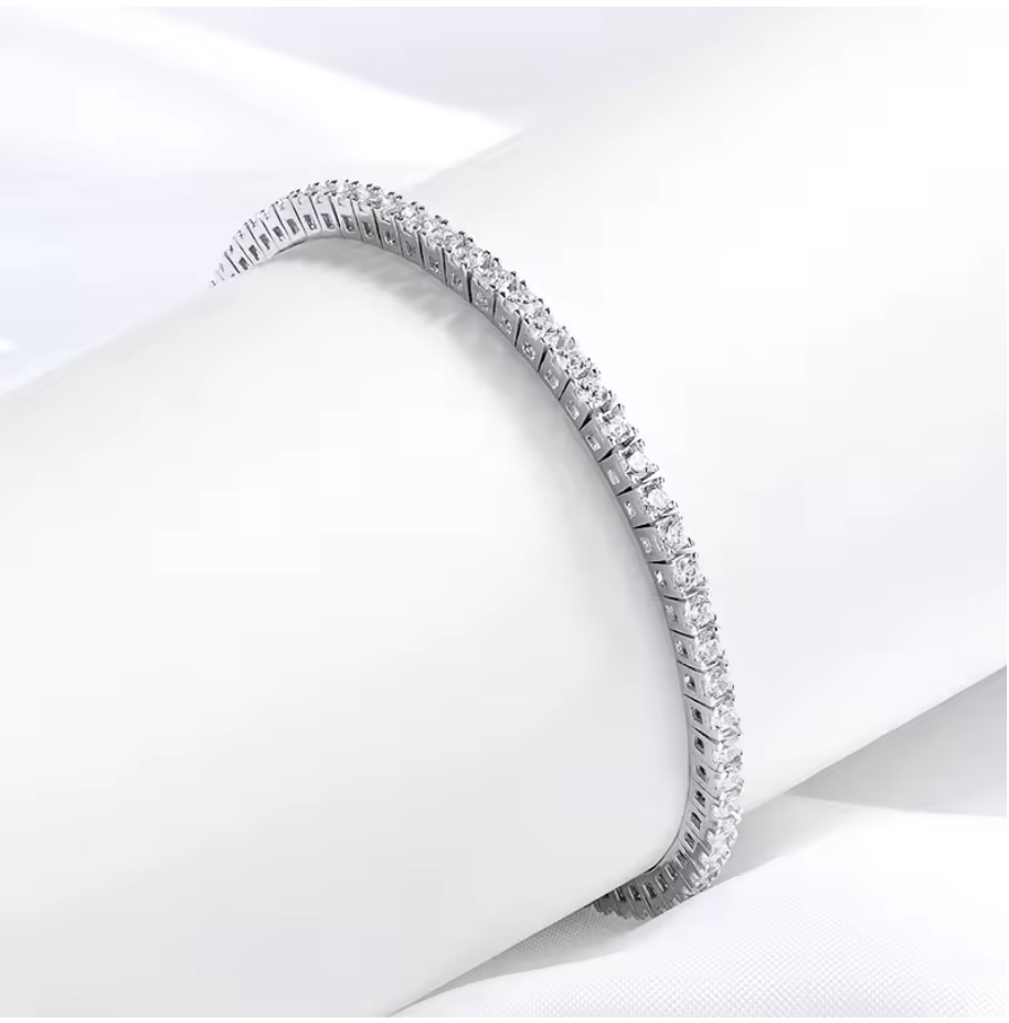 Silver Tennis Bracelet VVS1