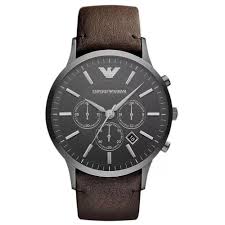 Relogio Emporio Armani Masculino Em Couro Ref: Ar 2462