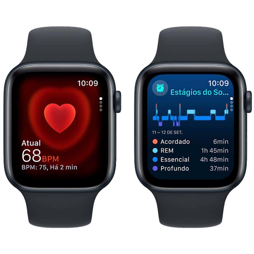 Apple Watch Series SE 2º Geracao 44 MM Cor: Preta (GPS)  