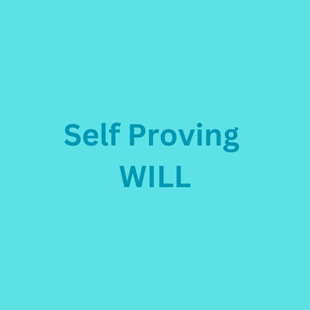 Self Proving Will Florida Fillable