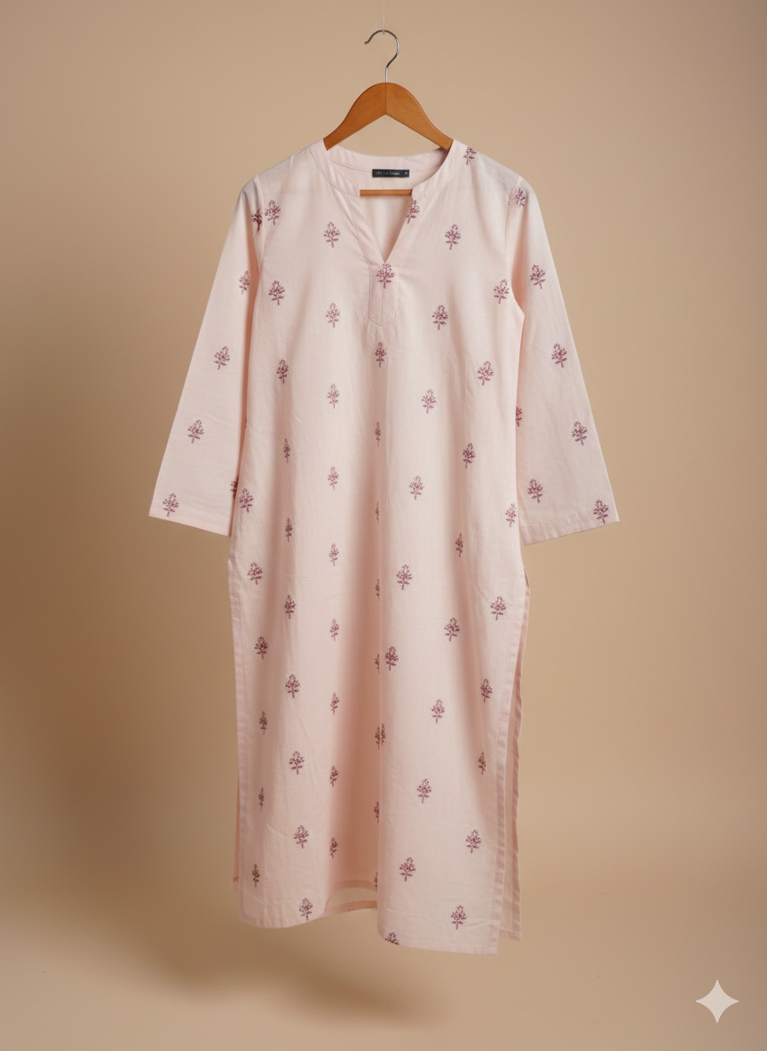 Embriodered Cotton Kurti