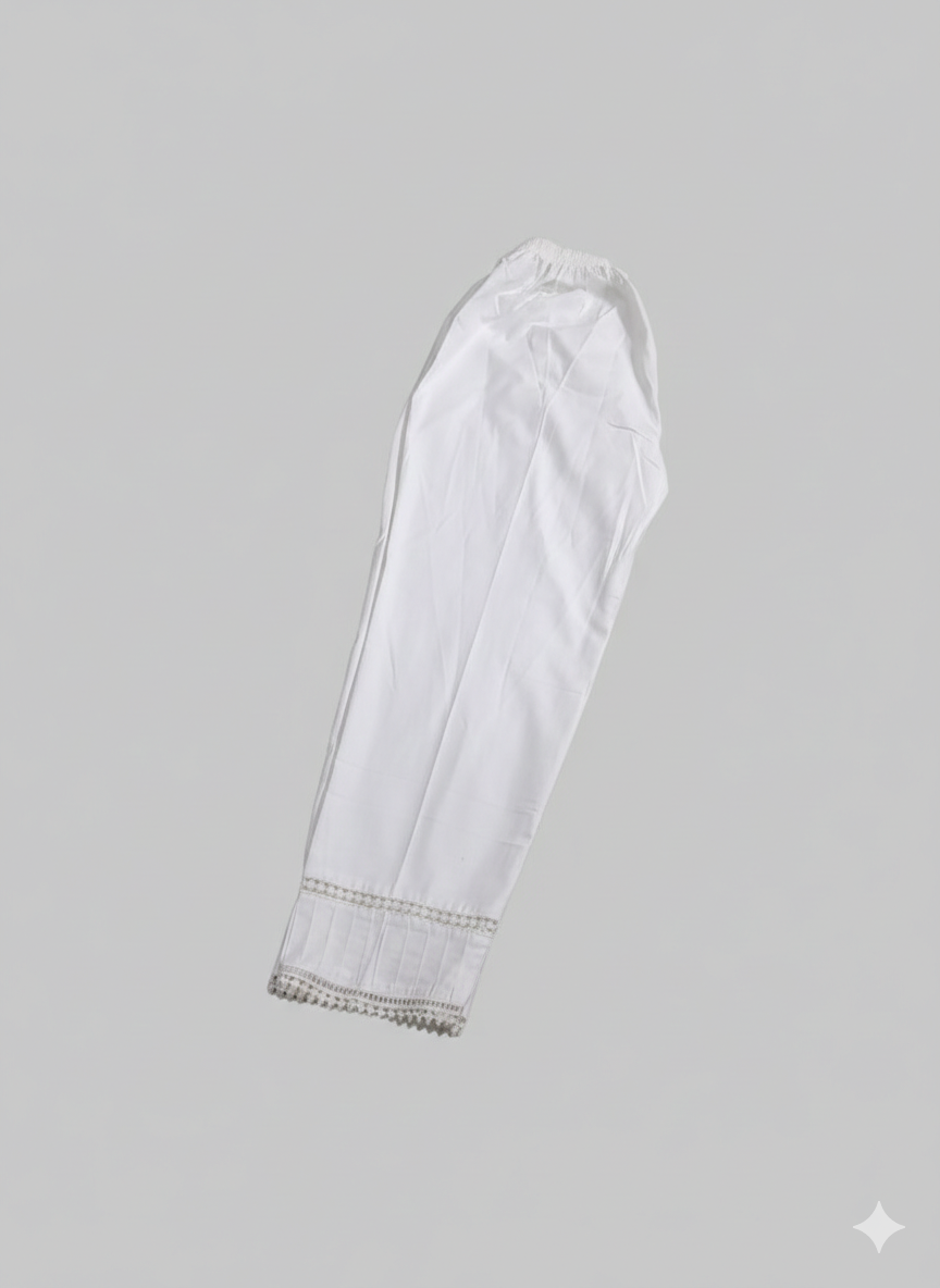 White Cotton Trouser