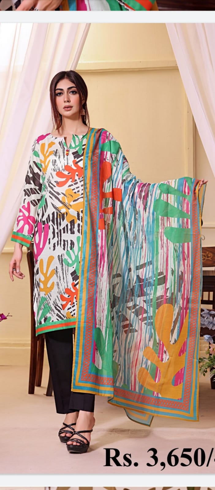 Summer Unstitched 3 PC Lawn Suit