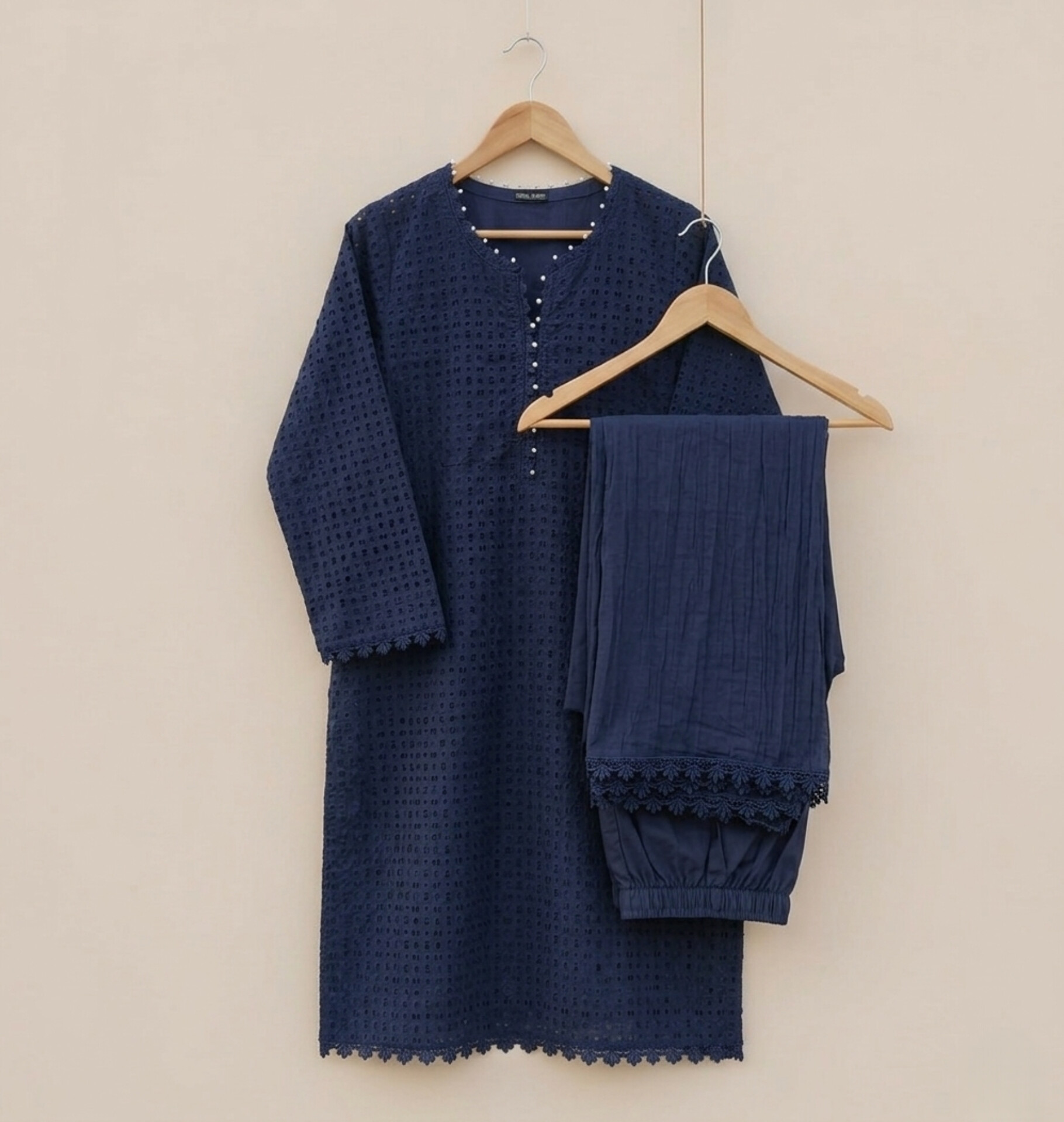 Navy Blue Chicken Kari Suit