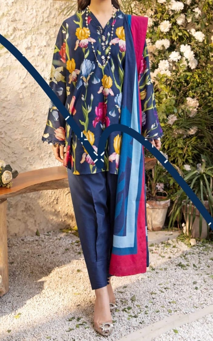 Summer Unstitched 3 PC Lawn Suit