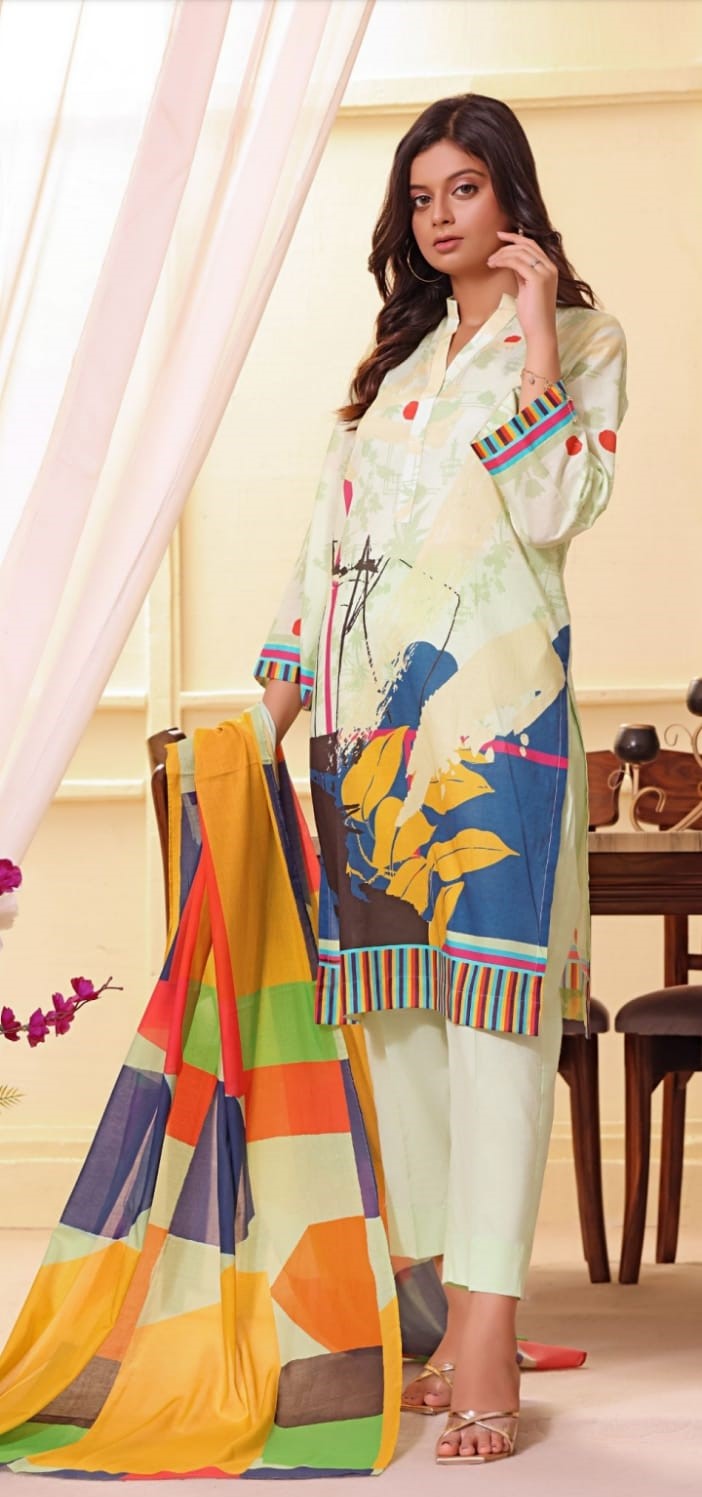 Summer Unstitched 3 PC Lawn Suit