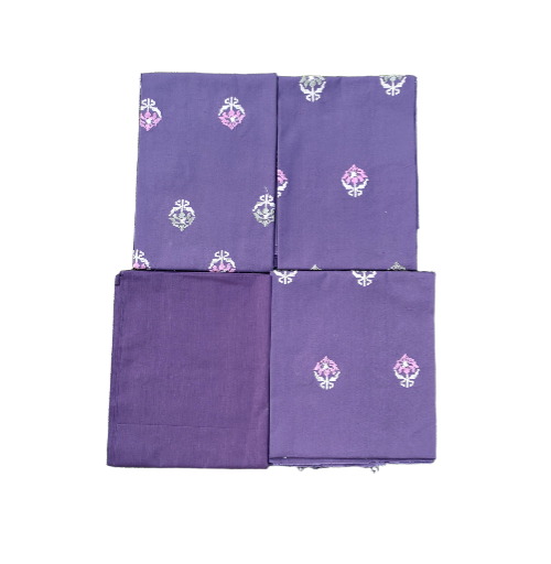 Purple Embroidered Suit