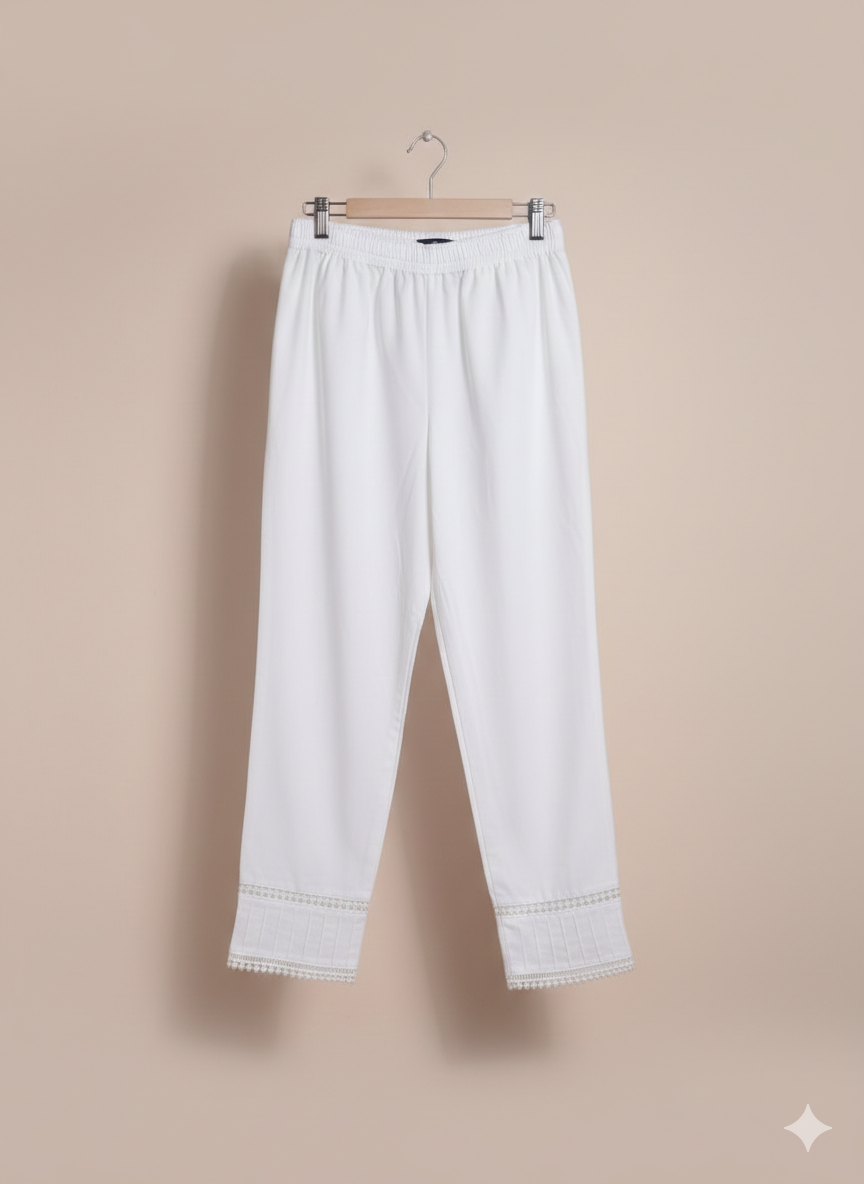 White Cotton Trouser