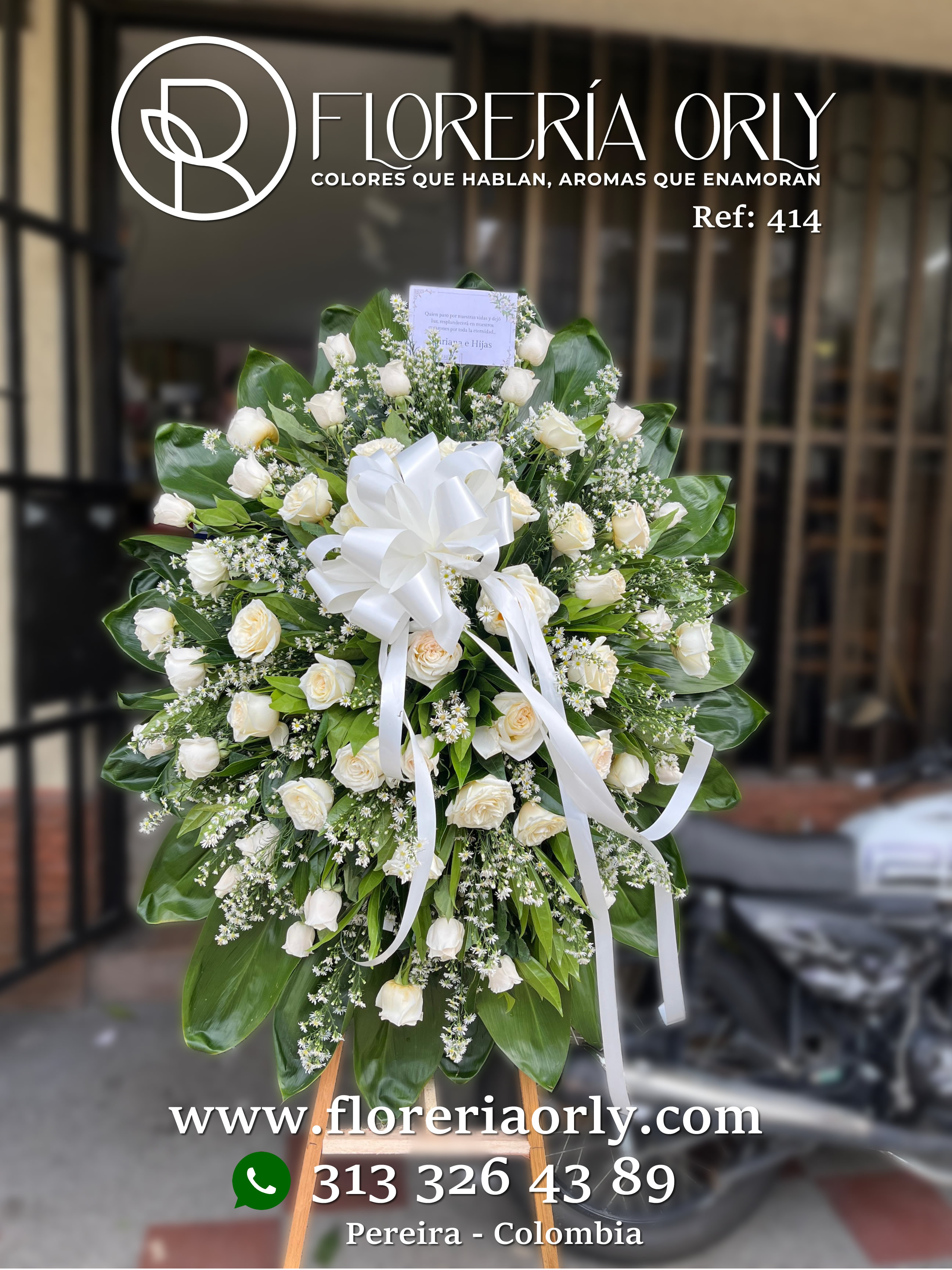 Corona Fúnebre Referencia 414 | Coronas Funerarias Pereira