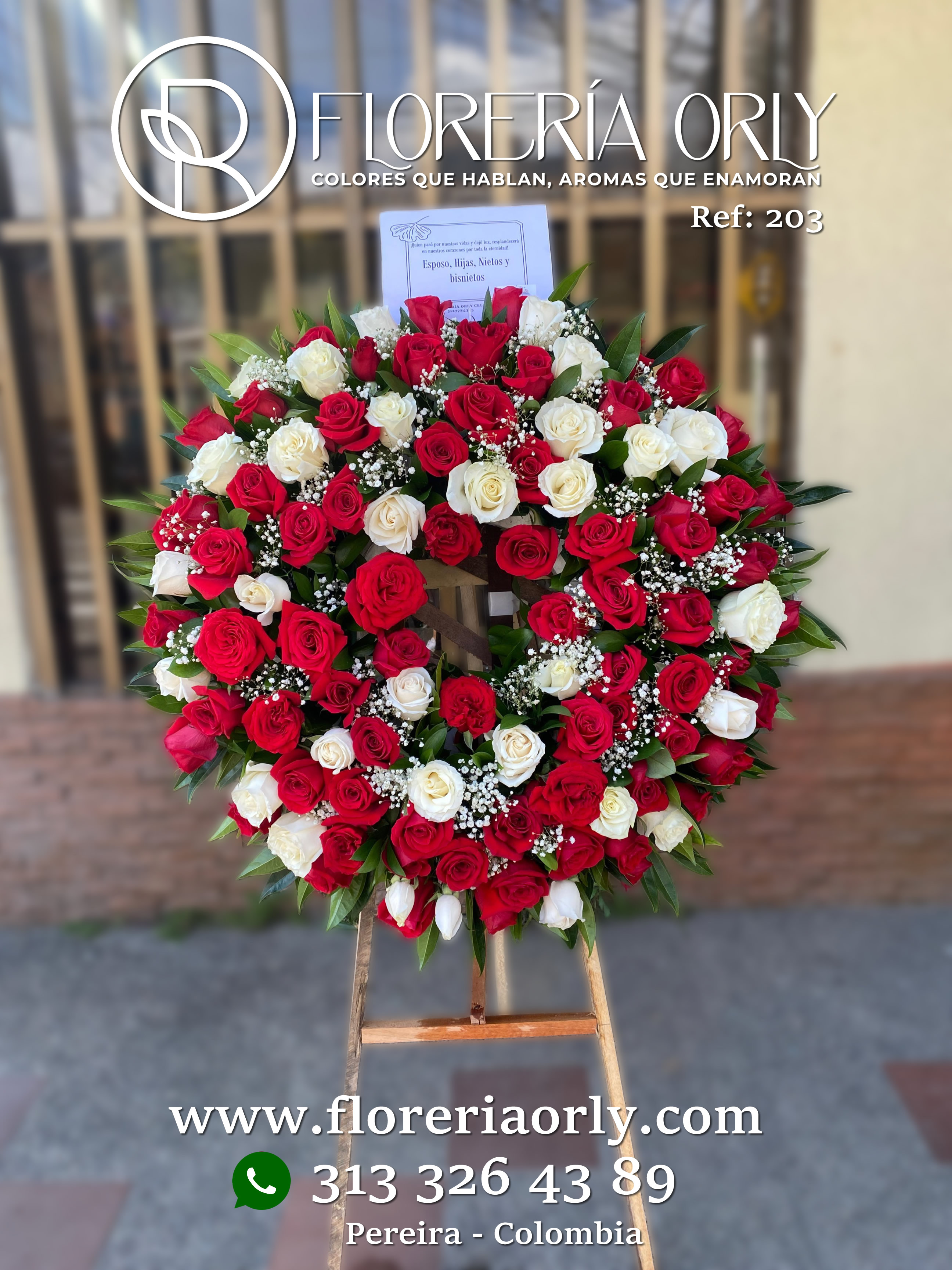 Corona Fúnebre Referencia 203 | Coronas Funerales Dosquebradas