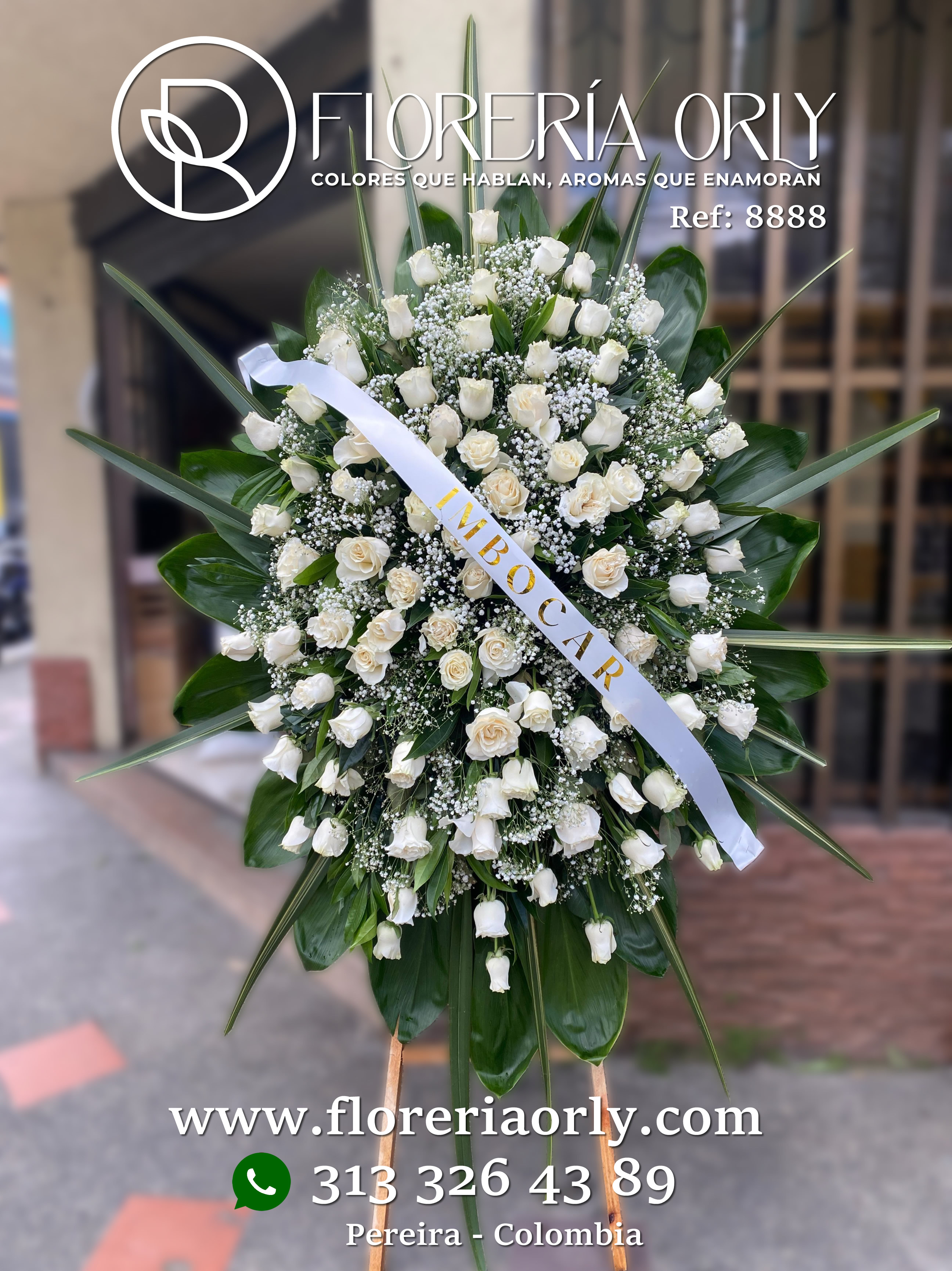 Corona Fúnebre Referencia 8888 | Coronas Funerales Pereira