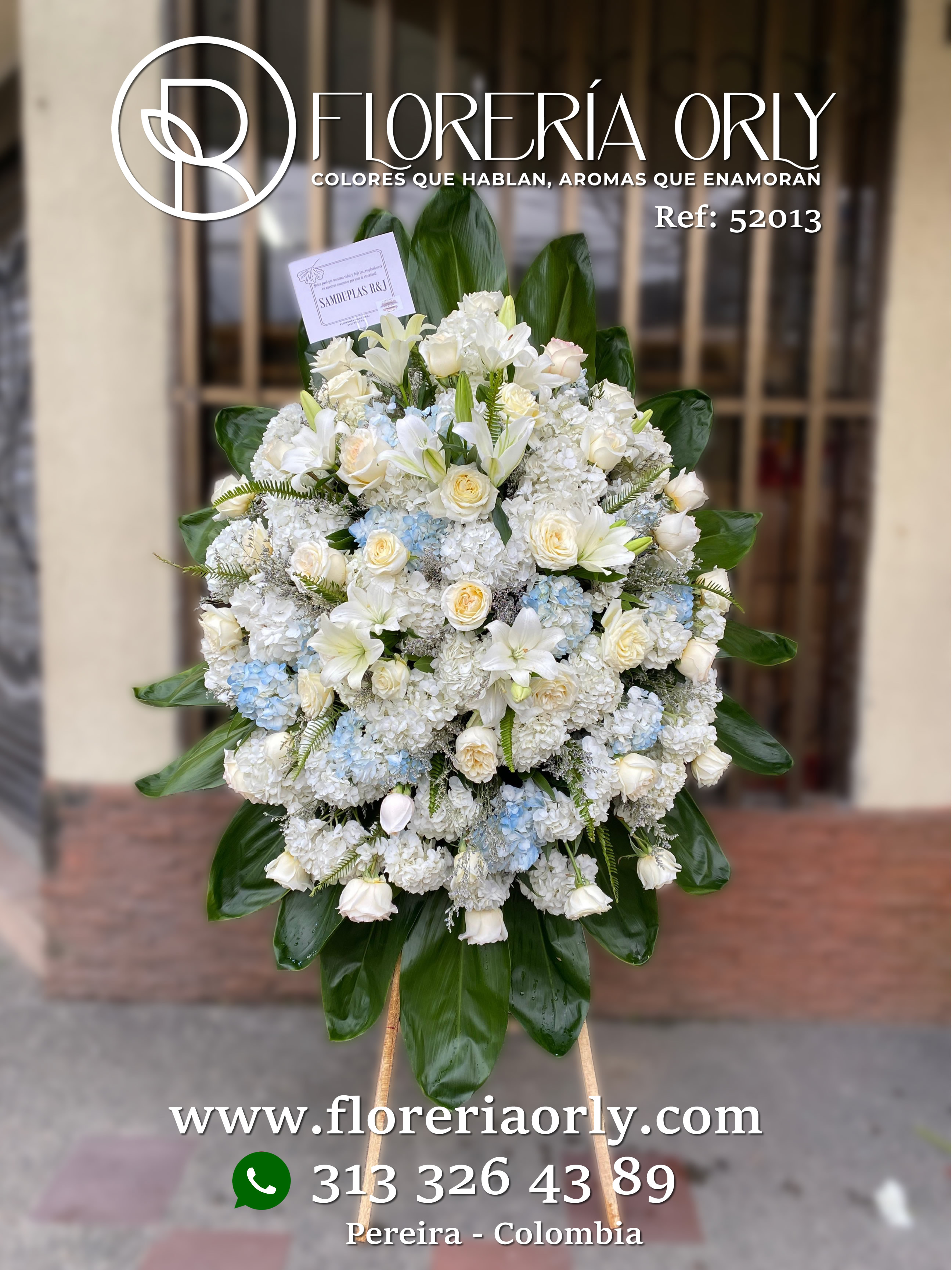 Corona Fúnebre Referencia 52013 | Arreglos Funerarios Dosquebradas
