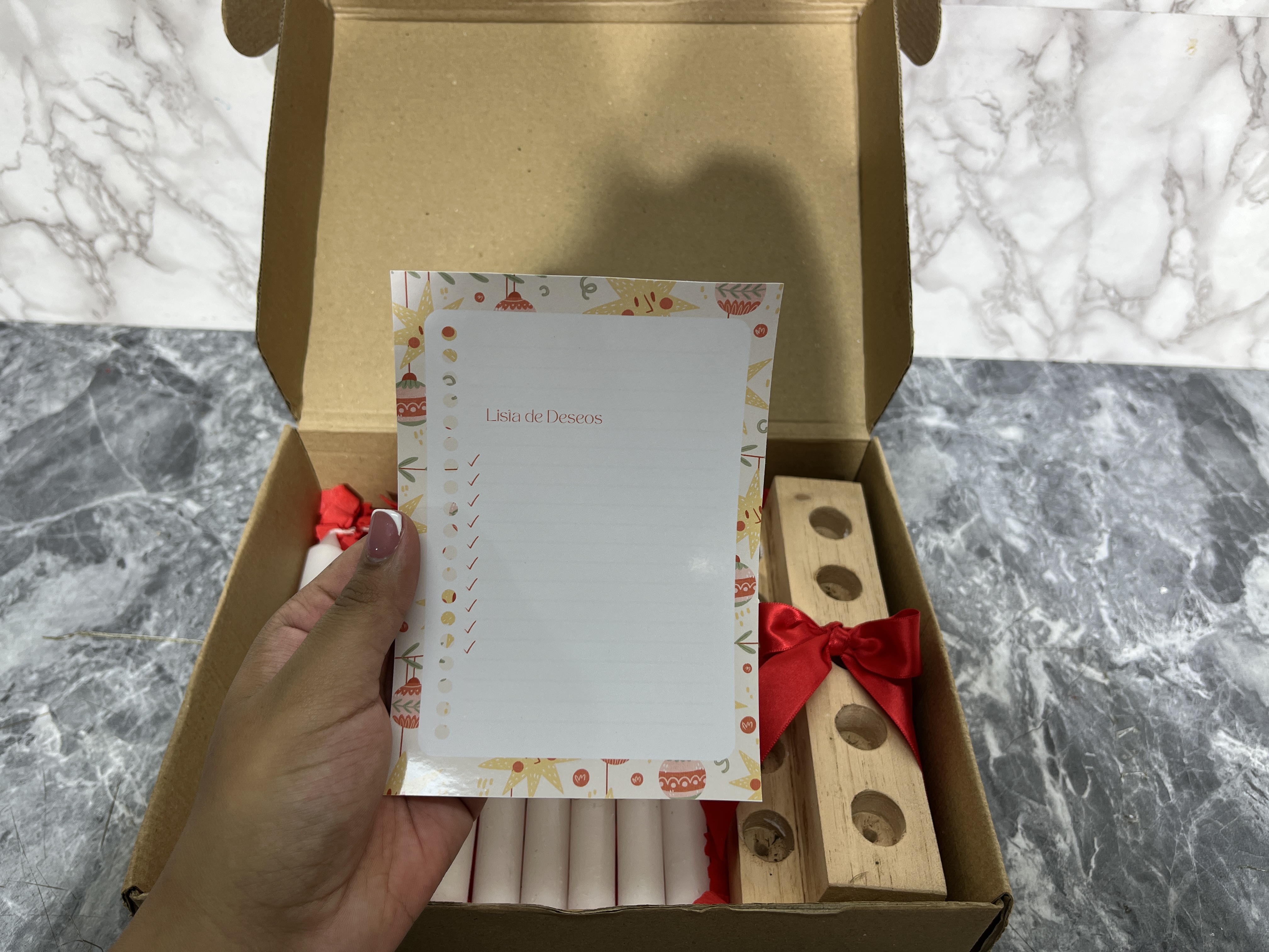 Caja Deseos Navideños - Florería Orly Pereira