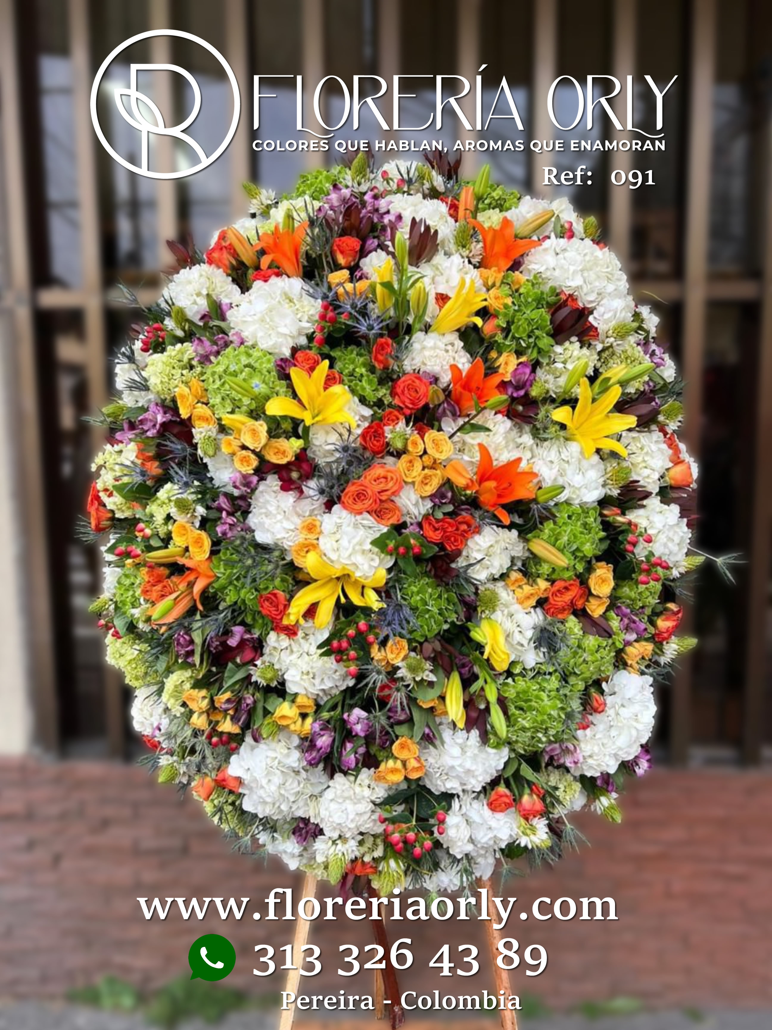 Corona Fúnebre Referencia 091 | Coronas Cementerio San Camilo