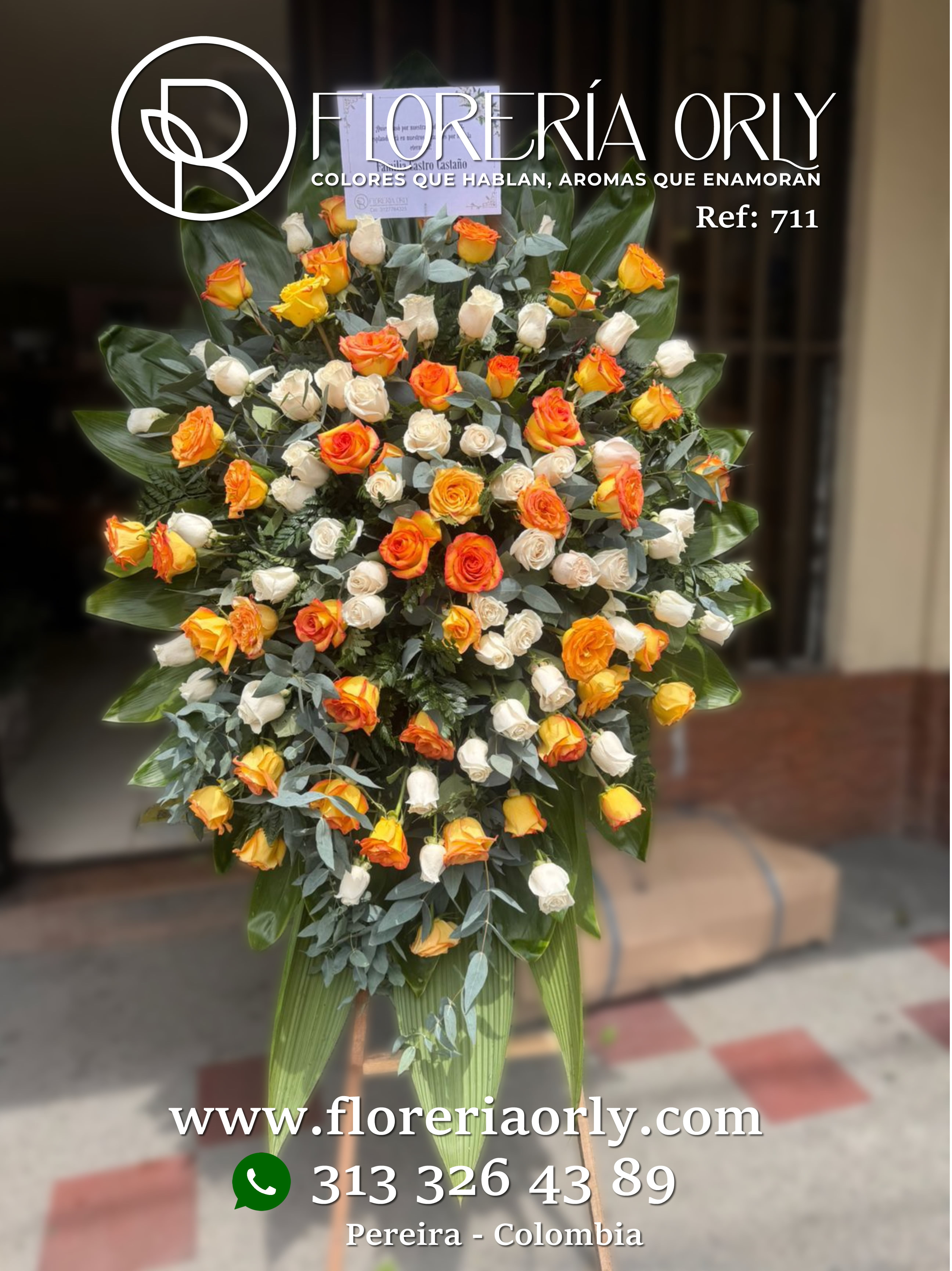 Corona Fúnebre Referencia 711 | Arreglos de Condolencias Pereira