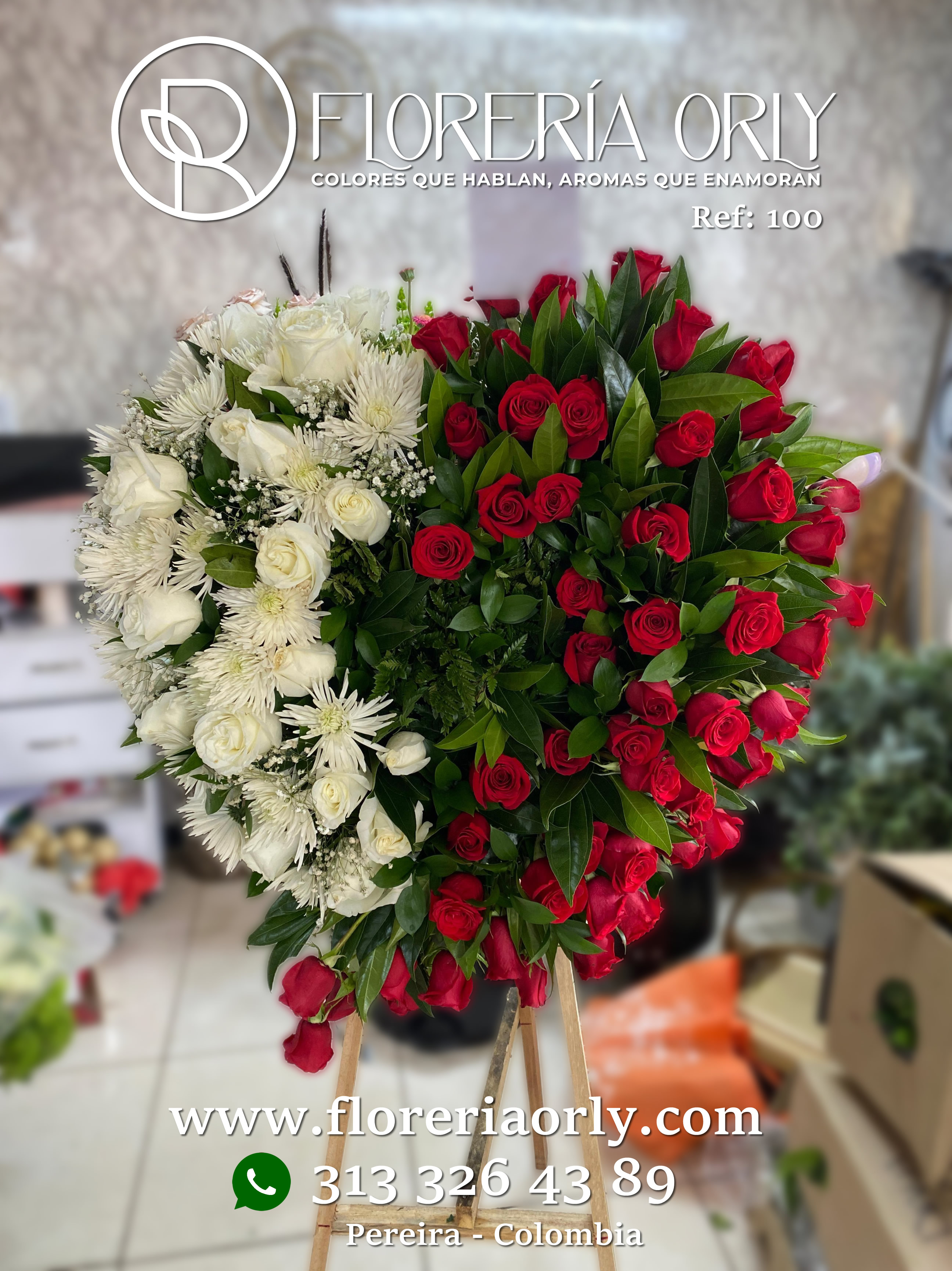 Corona Fúnebre Referencia 100 | Coronas funerarias en Pereira
