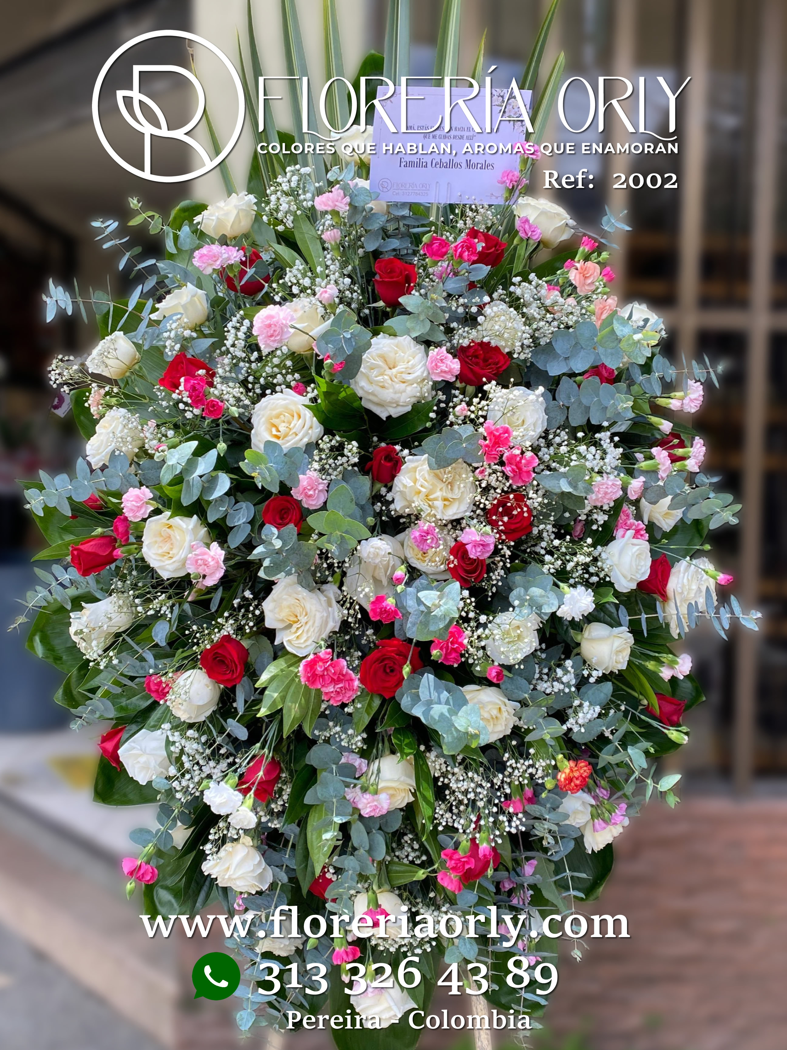 Corona Fúnebre Referencia 2002 | Flores para Funerales en Dosquebradas