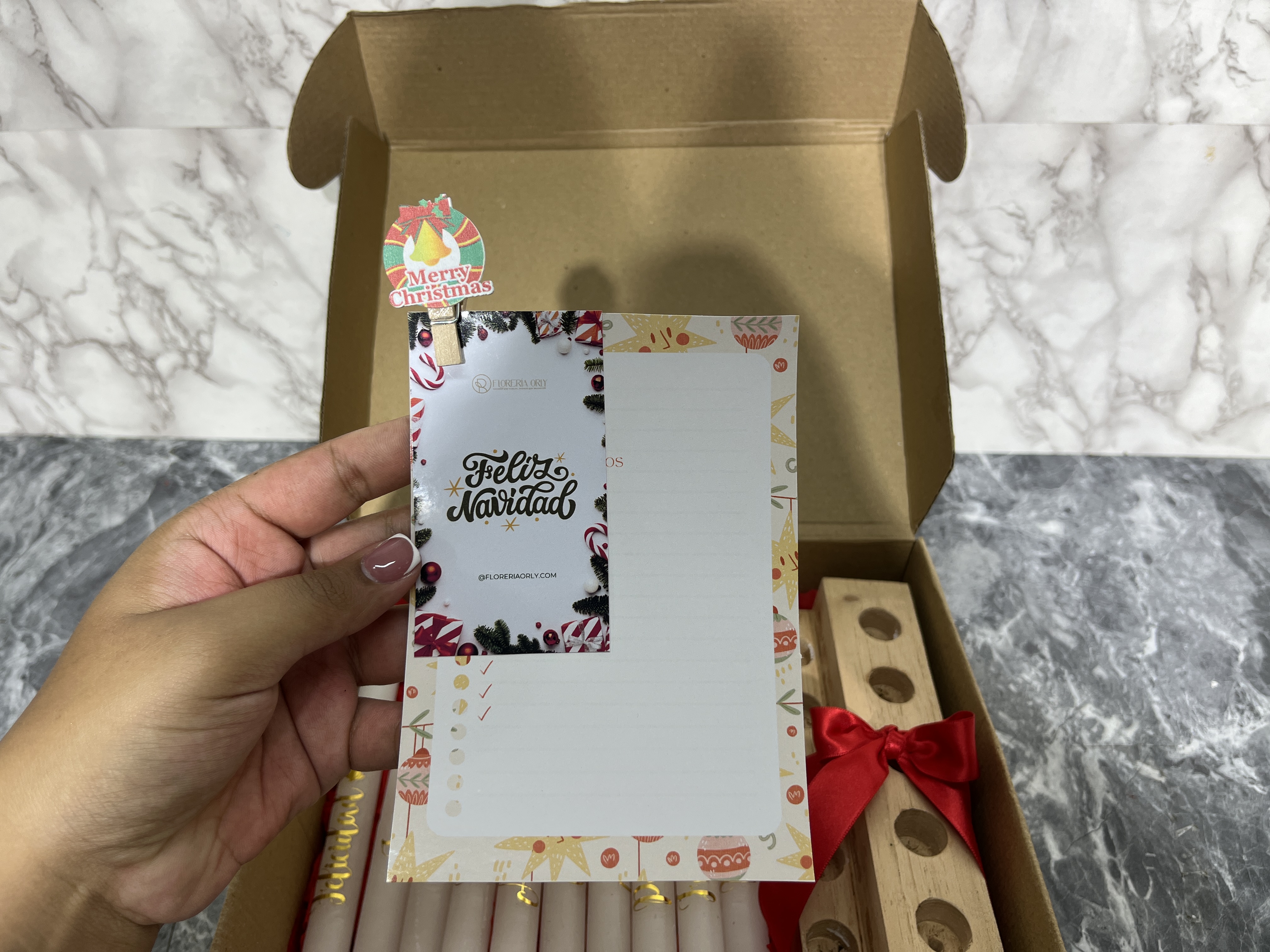 Caja Deseos Navideños - Florería Orly Pereira