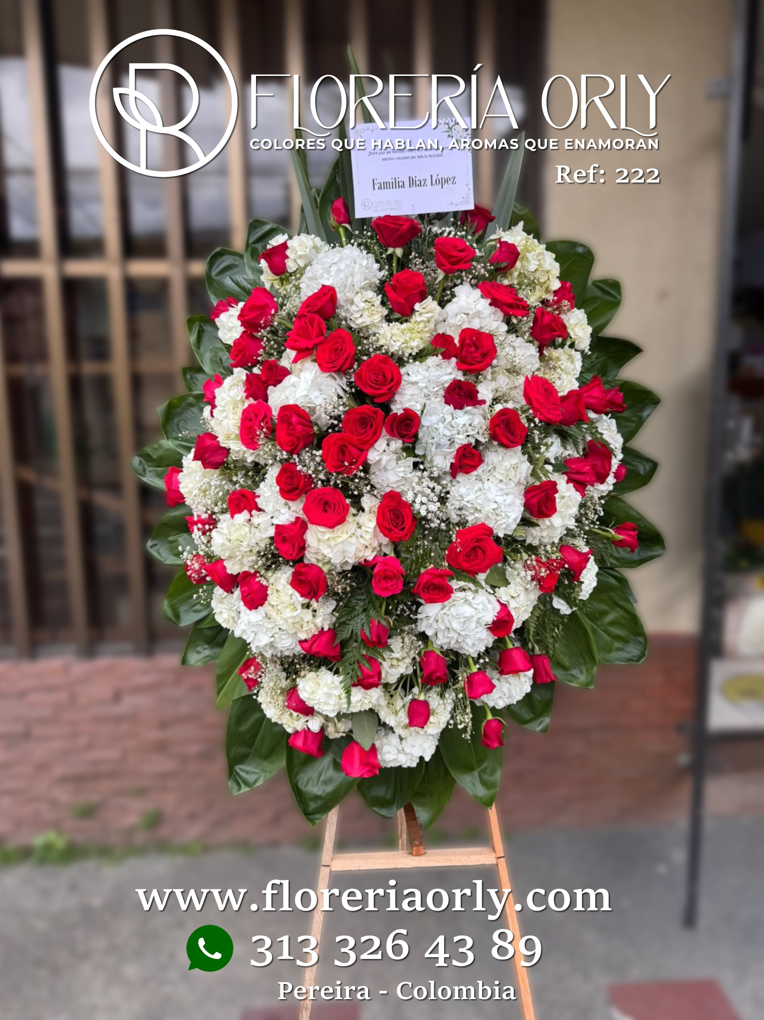 Corona Fúnebre Referencia 222 | Condolencias Pereira