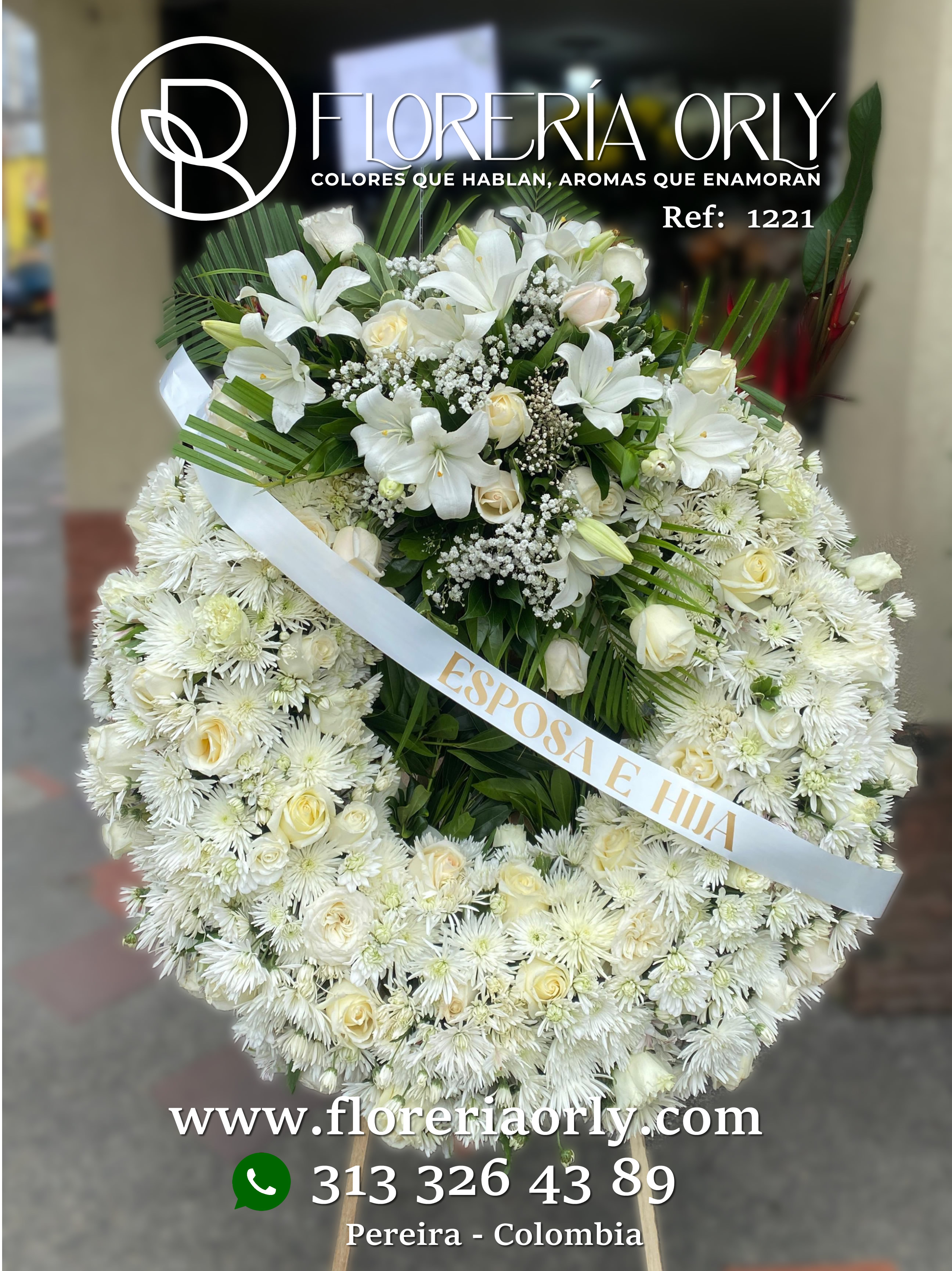 Corona Fúnebre Referencia 1221 | Arreglos para Funerales en Pereira