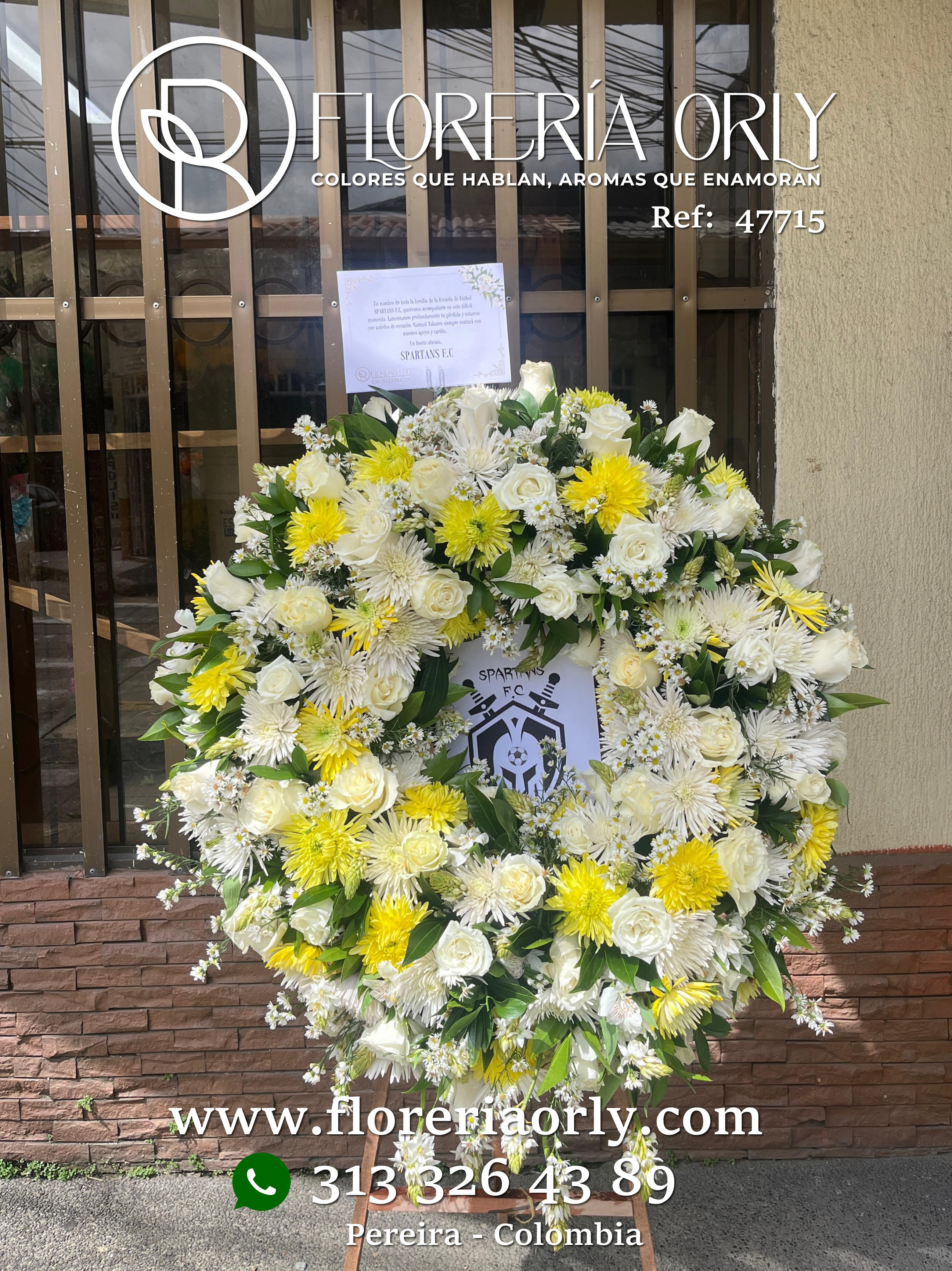 Corona Fúnebre Referencia 47715 | Coronas baratas Pereira