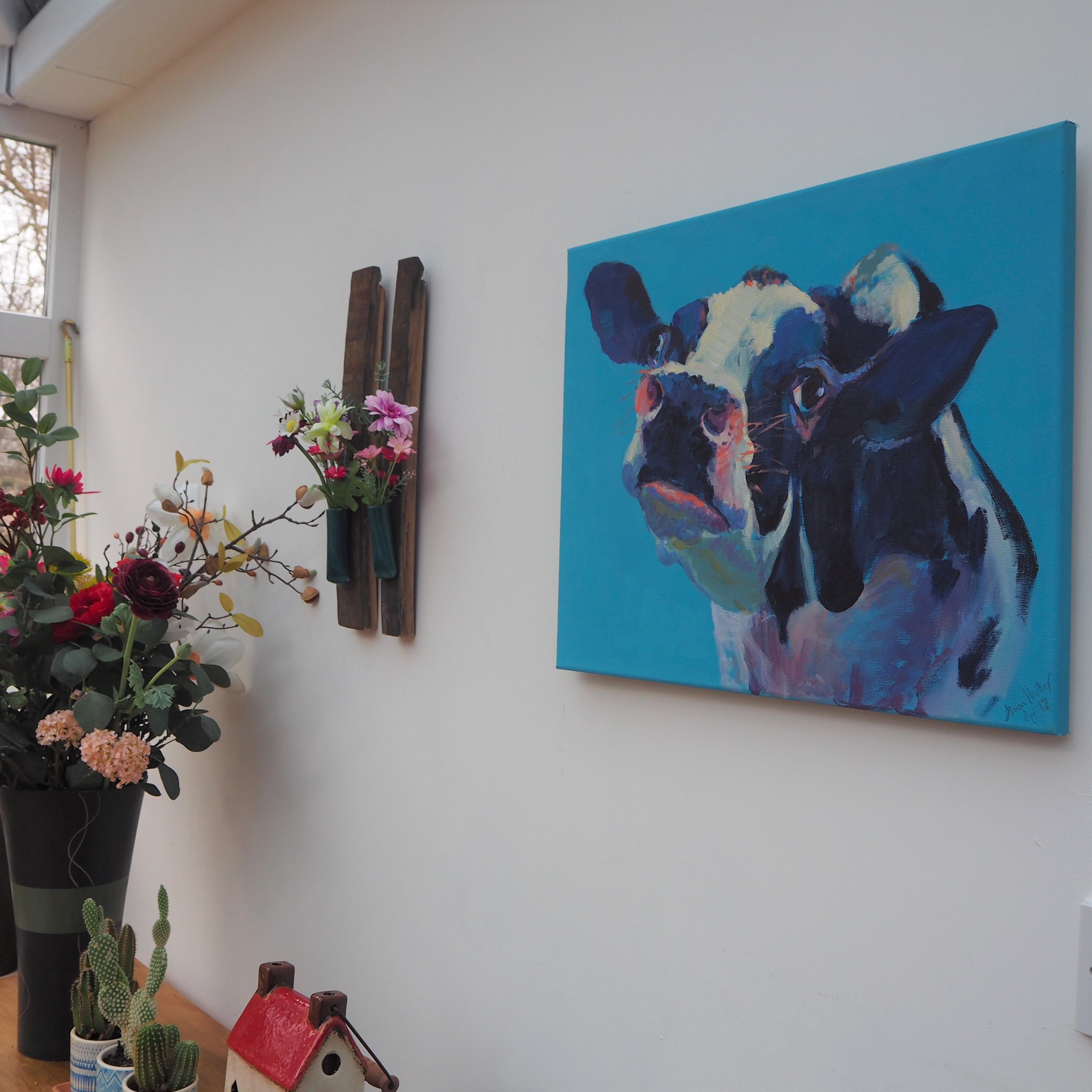 Colorful Cow Art Canvas