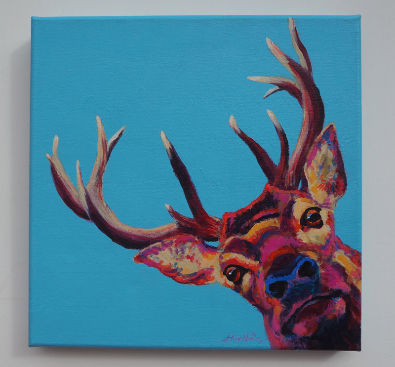 Colorful Deer Canvas Art