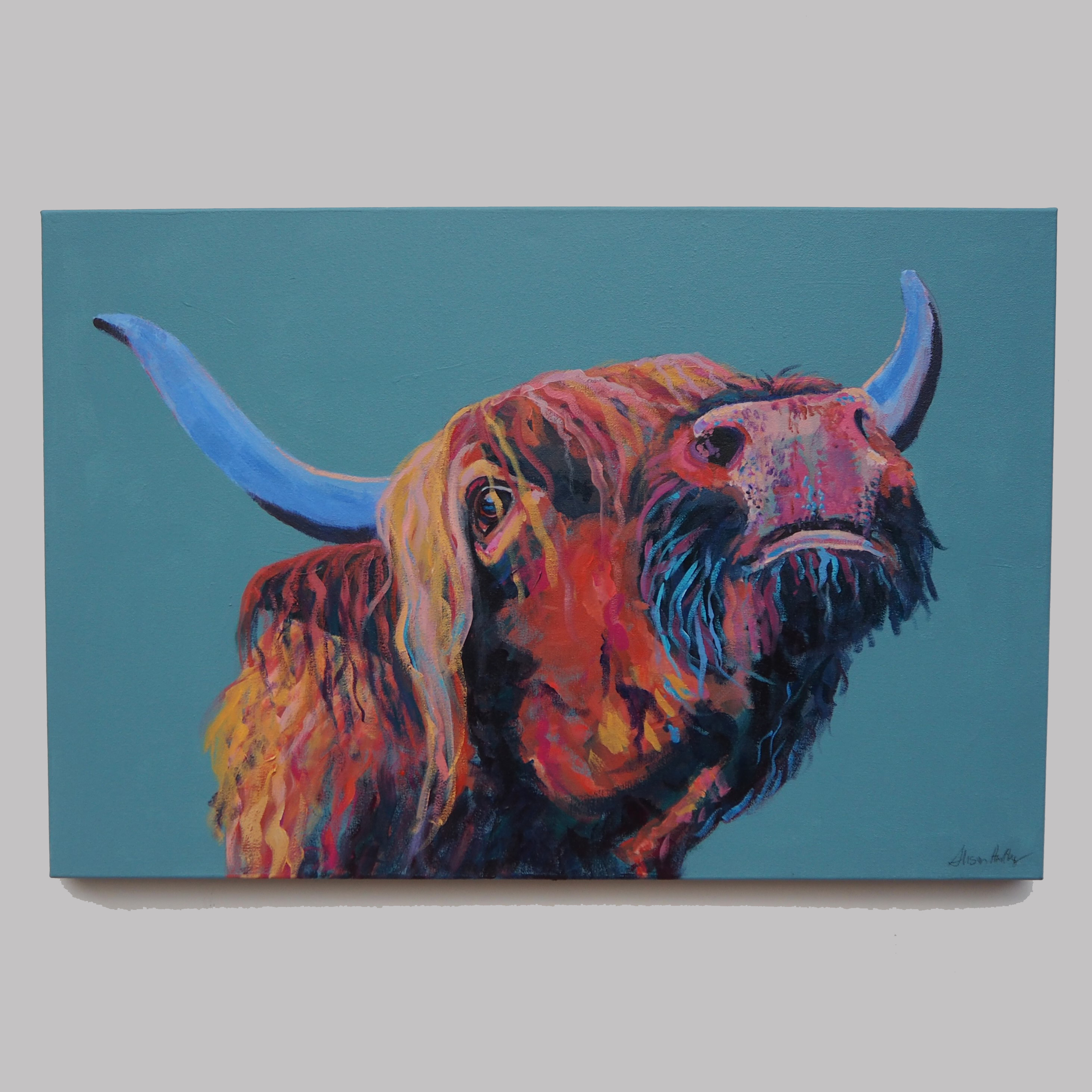 Highland Cow Canvas Painting