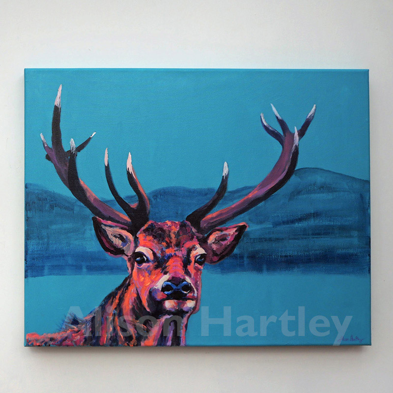 Colorful Stag Painting