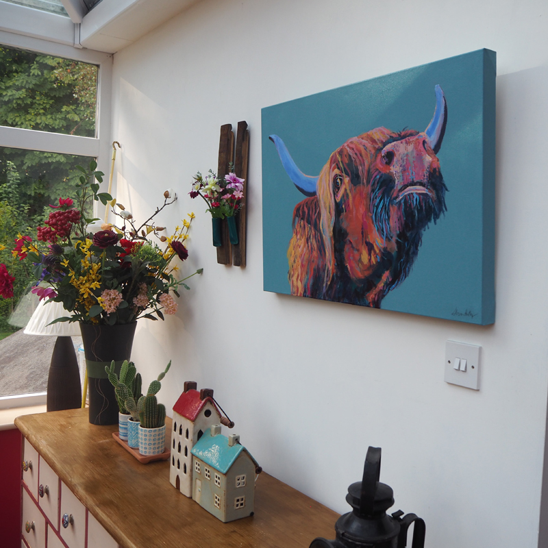 Highland Cow Canvas Painting
