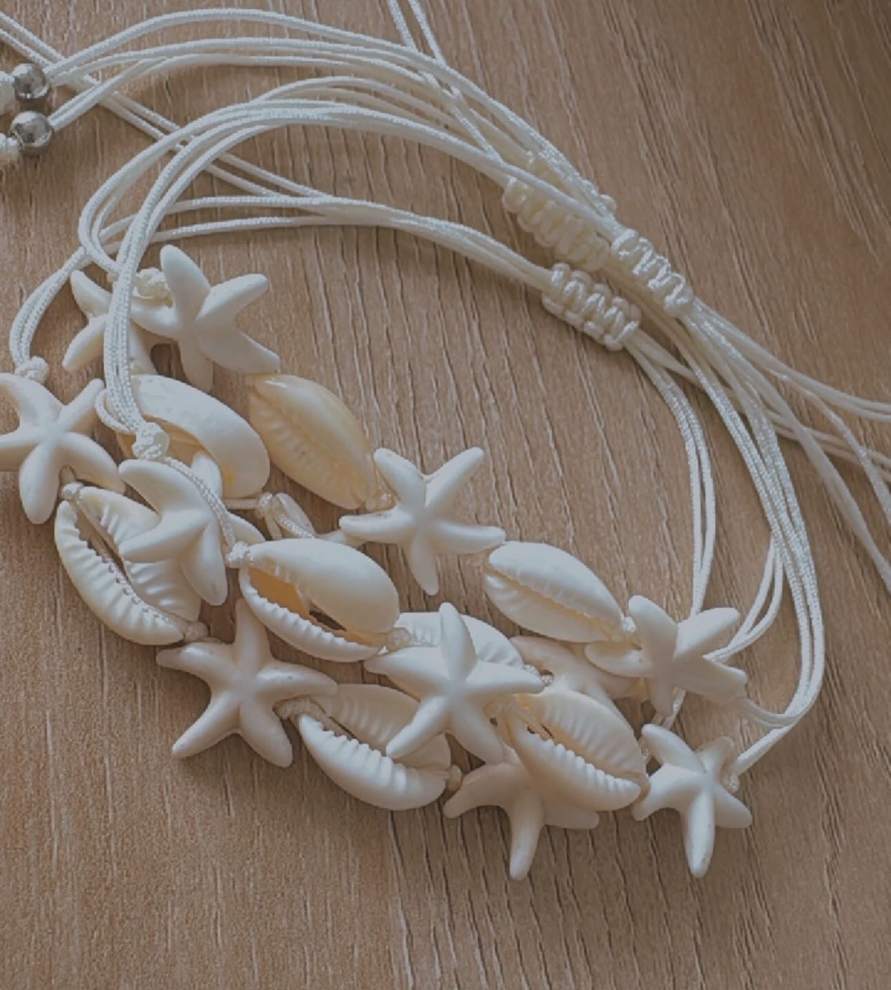 Handmade Seashell and Starfish Bracelet